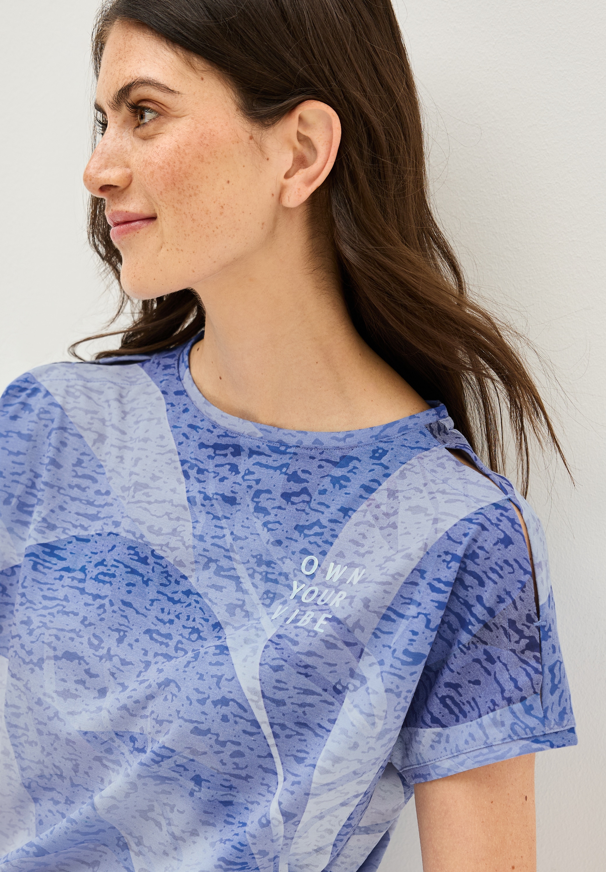 Cecil Print-Shirt mit Elastikbund