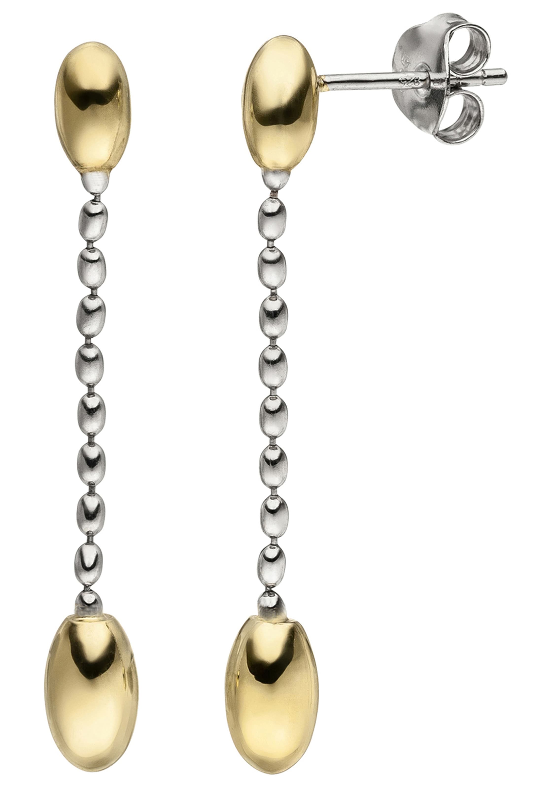 JOBO Paar Ohrhänger, 925 Silber bicolor vergoldet online bestellen | BAUR | Ohrhänger
