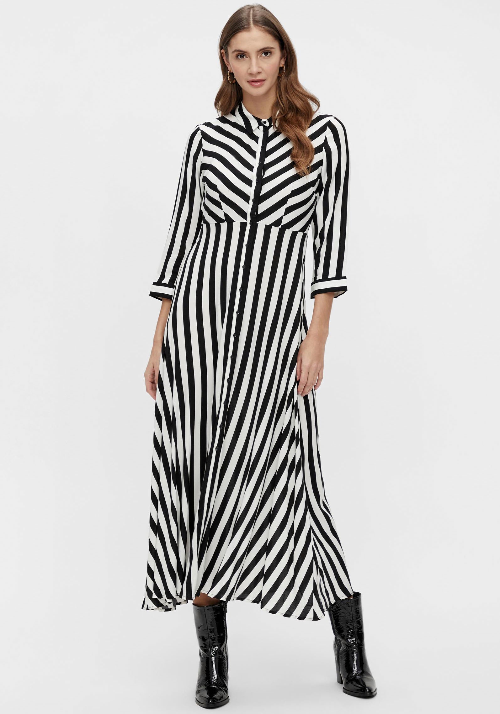 Y.A.S Hemdblusenkleid »YASSAVANNA LONG SHIRT DRESS«, mit 3/4 Ärmel für  kaufen | BAUR