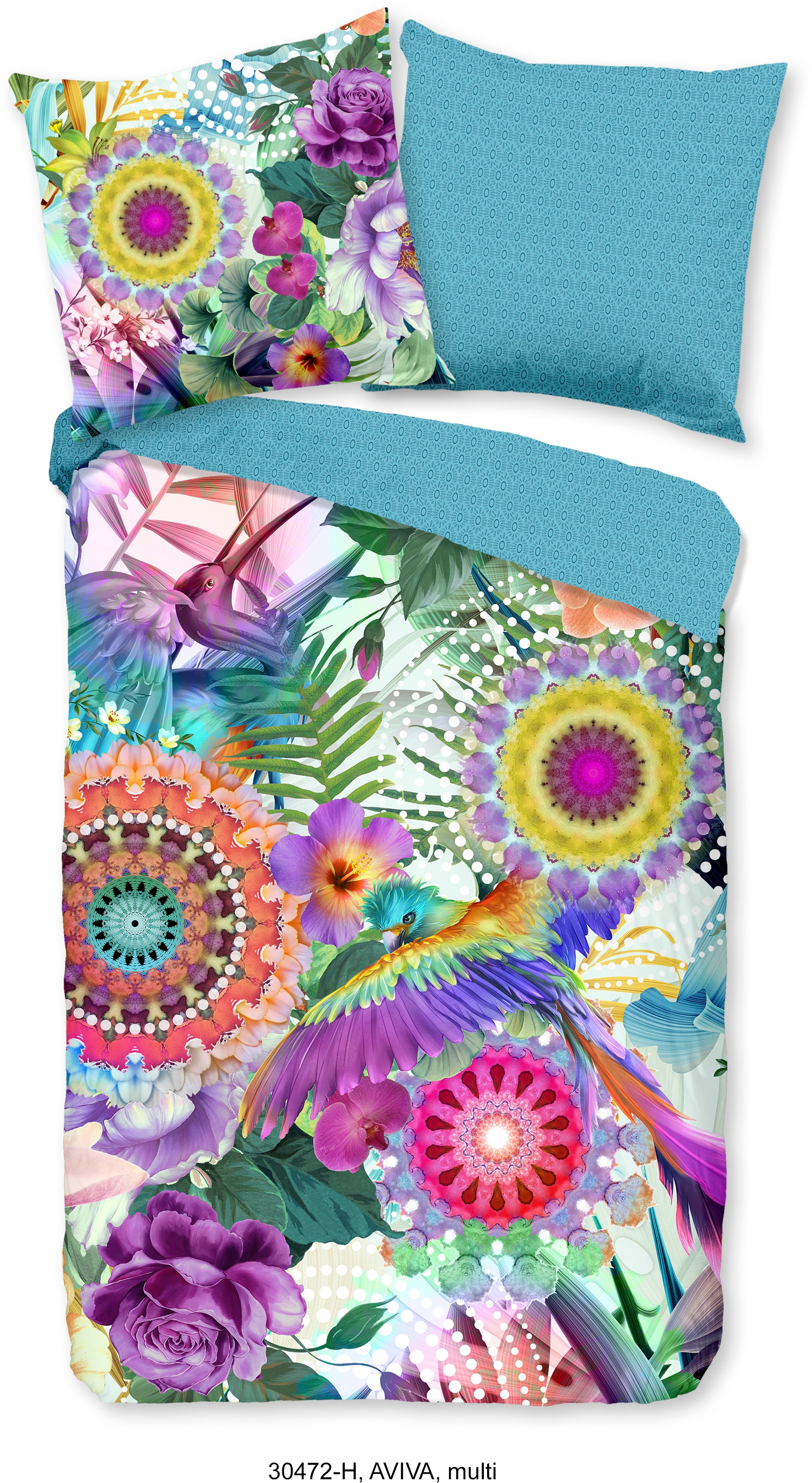 hip Wendebettwäsche "Aviva" 2 Stk. tlg. Mako-Satin, 135x200, Reißverschluss günstig online kaufen