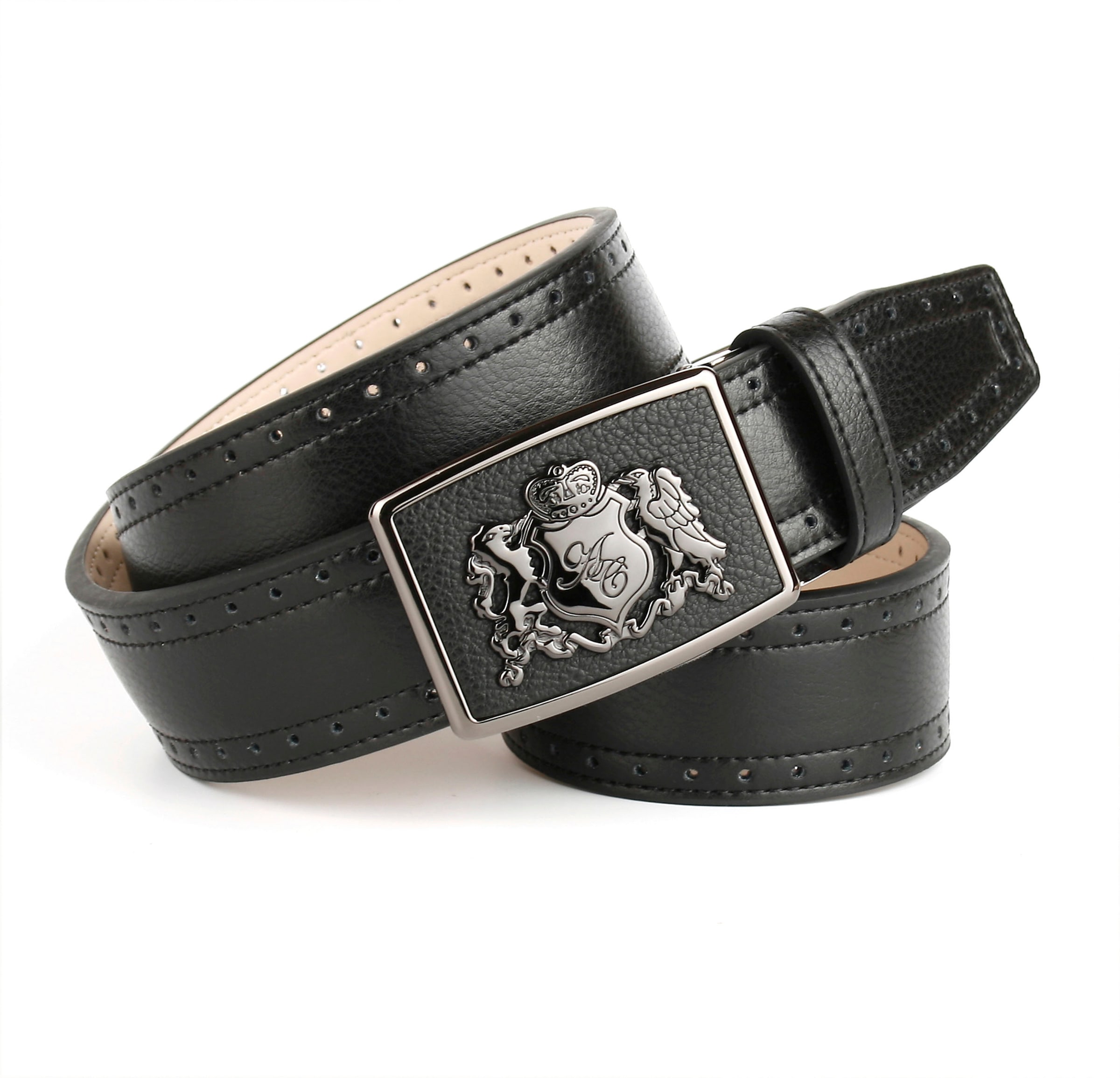 Anthoni Crown Ledergürtel, in schwarz für BAUR Jeans online bestellen 