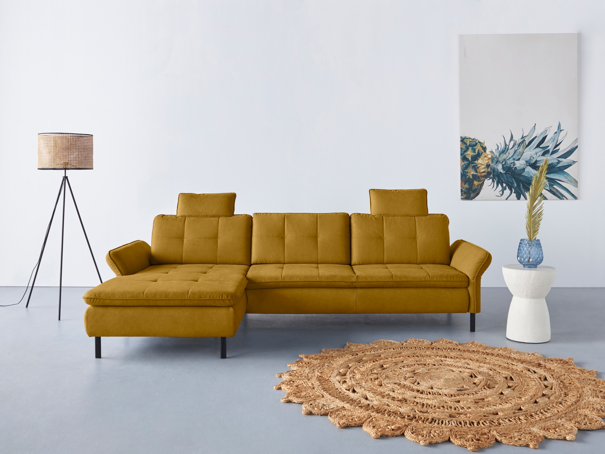 Home affaire Ecksofa "Birkholm L-Form" Armlehnverstellung, auch in Easy Cle günstig online kaufen