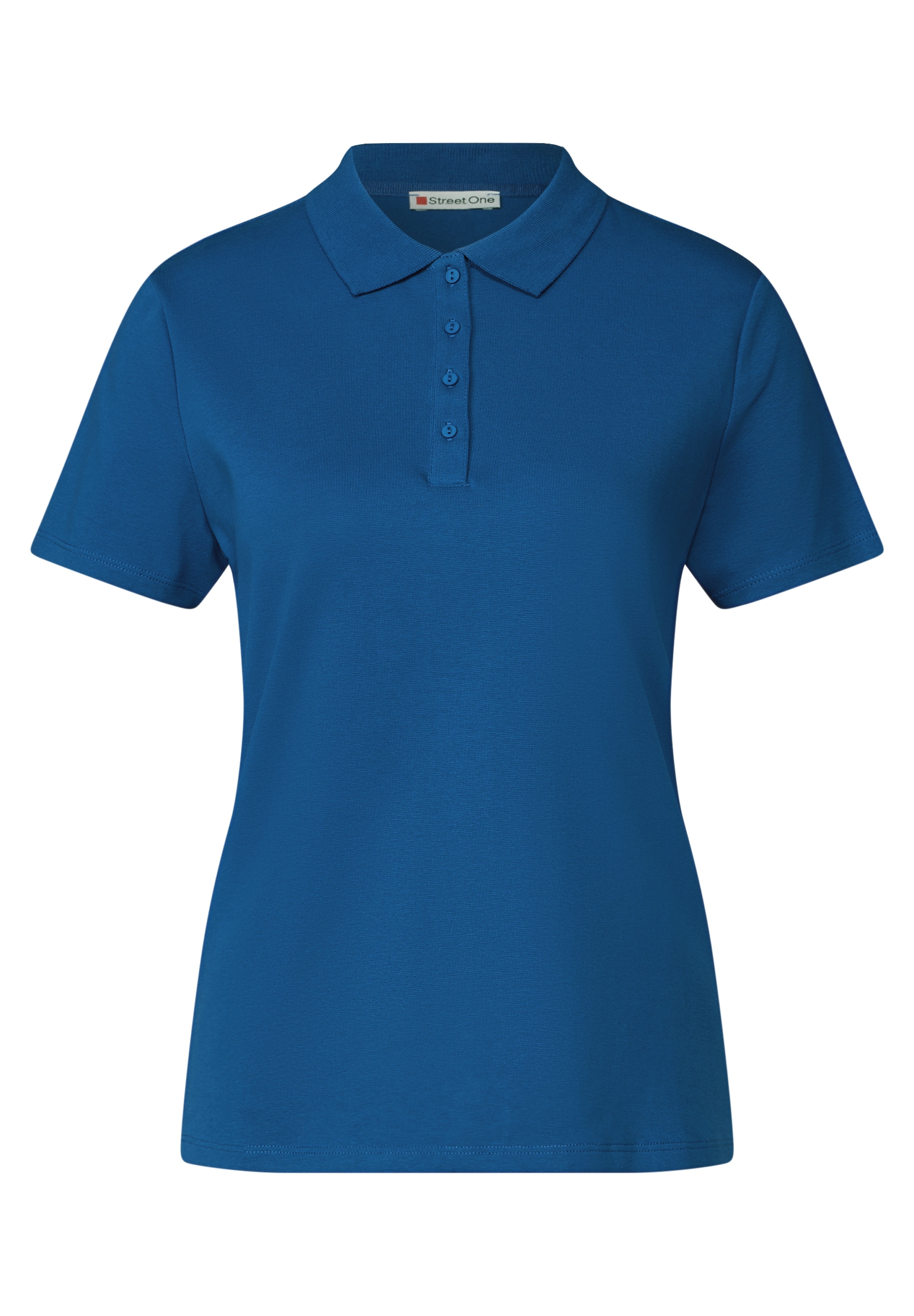 STREET ONE Poloshirt, aus Baumwolle mit Stretchante
