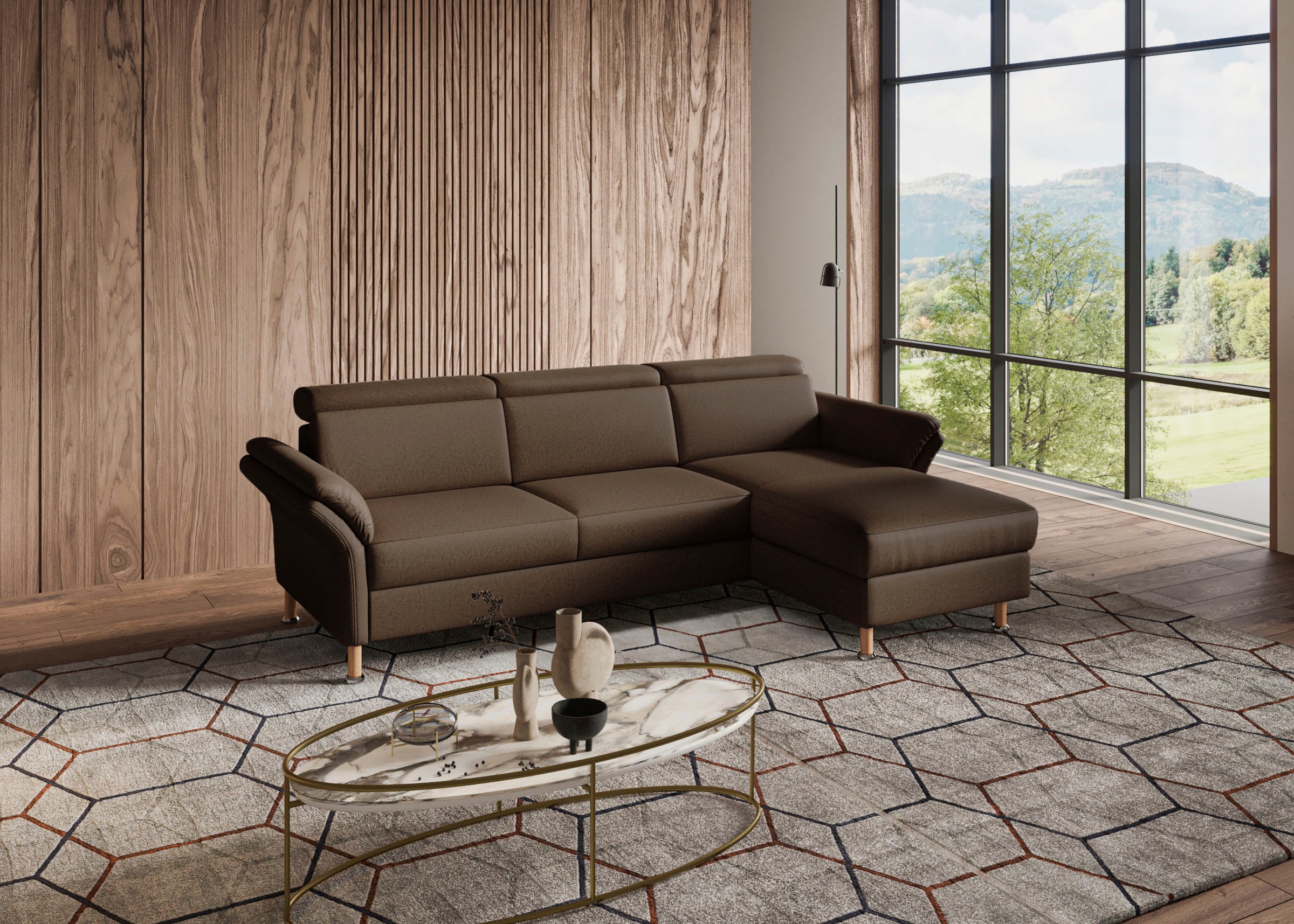 Home affaire "Calypso L-Form" mit motorischen Funktionen im Sofa und Recami günstig online kaufen