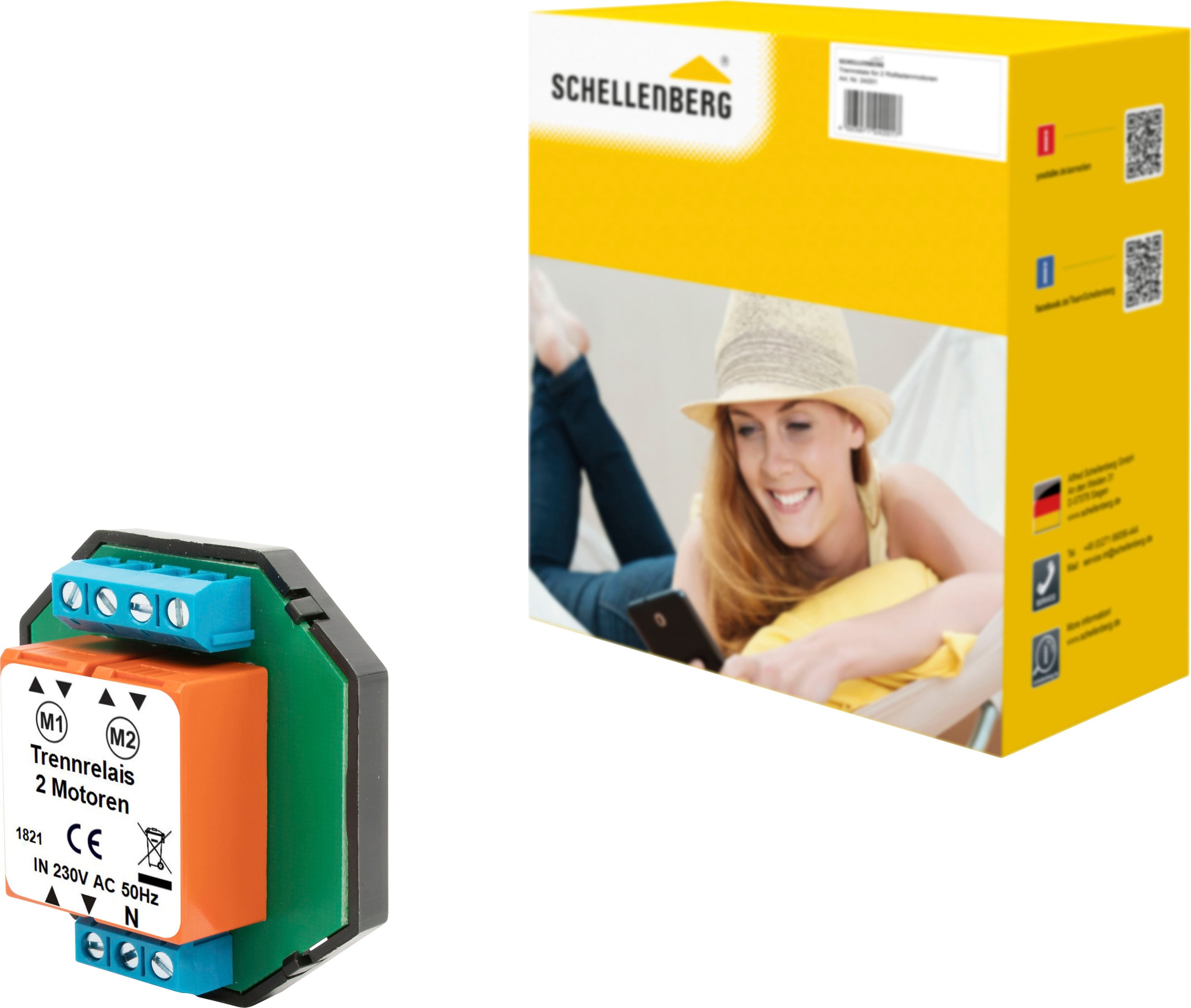 SCHELLENBERG Rollladen-Trennrelais »zentral für komfortable Rollladensteuerung Unterputz«, erhältlich zur Gruppensteuerung von 2 Rollladenmotoren