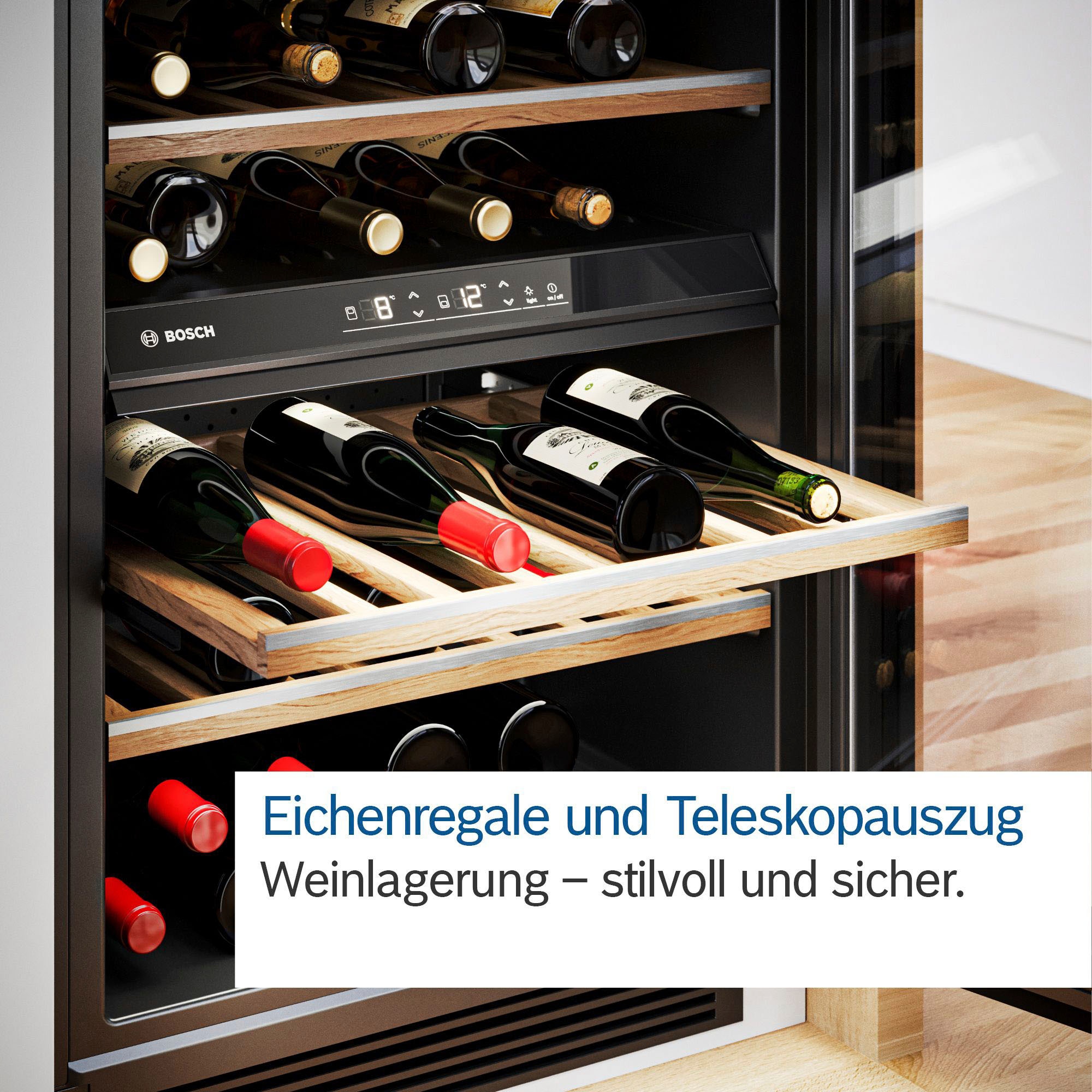 BOSCH Weinkühlschrank »KUW21AHG0«, für á | BAUR Standardflaschen 44 075l