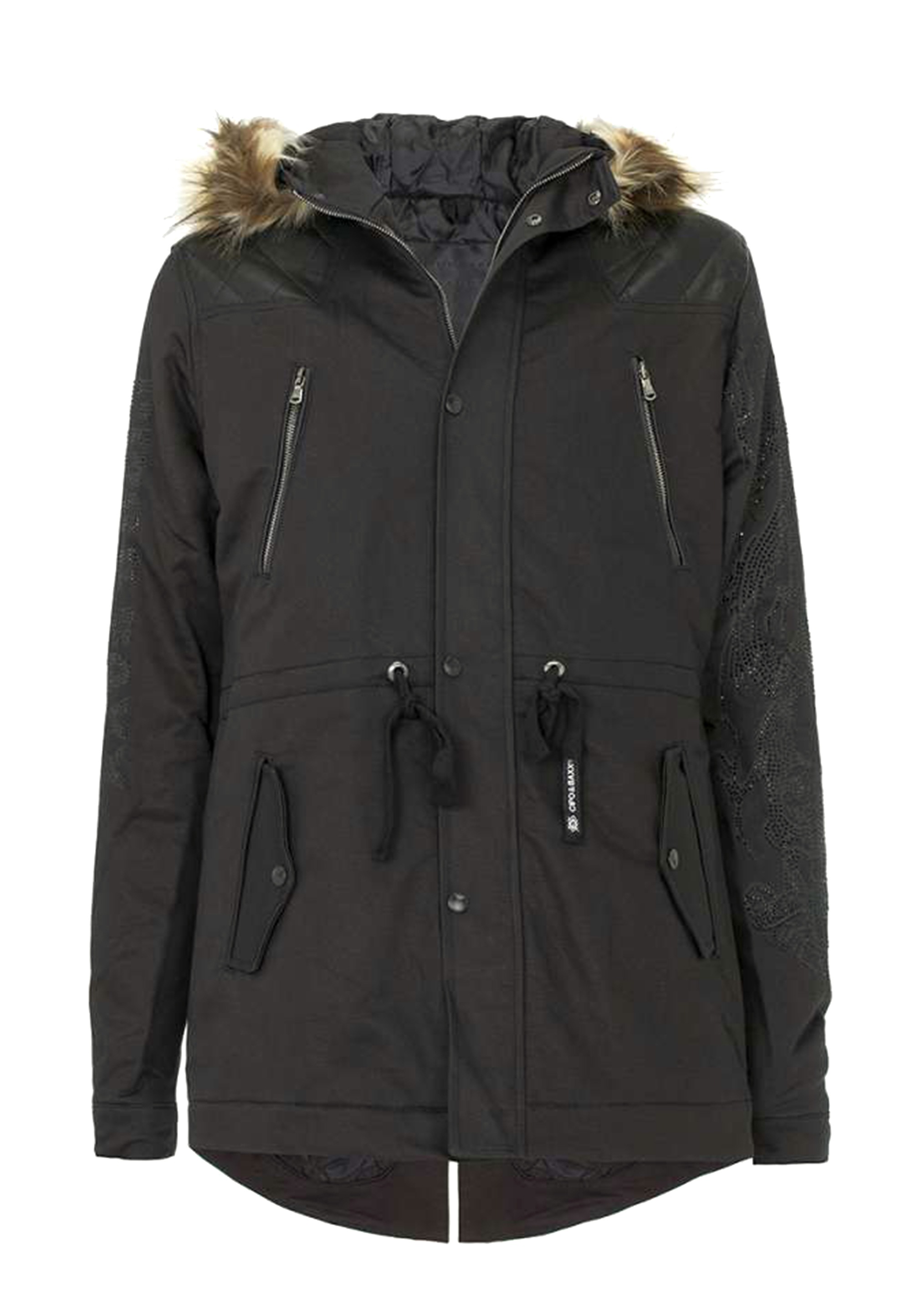 Cipo & Baxx Winterjacke, mit Kapuze und Stickereien