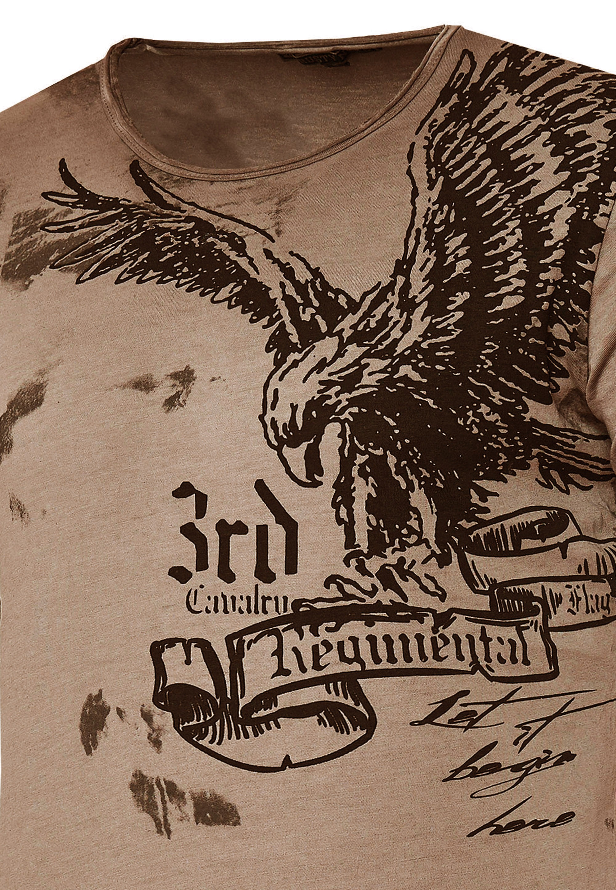 Rusty Neal T-Shirt, mit Adler-Print für | BAUR ▷