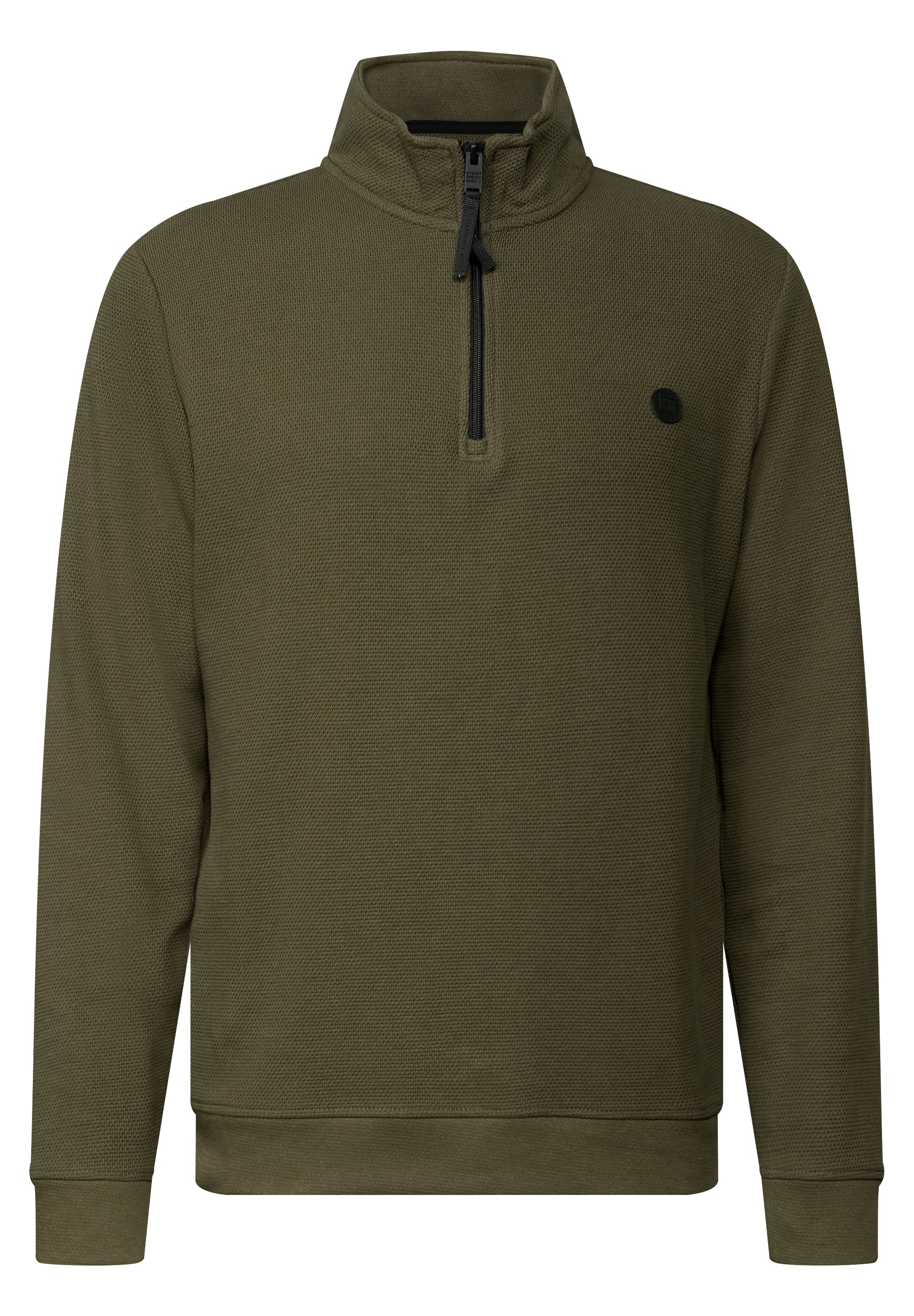 STREET ONE MEN Sweatshirt, aus reiner Baumwolle