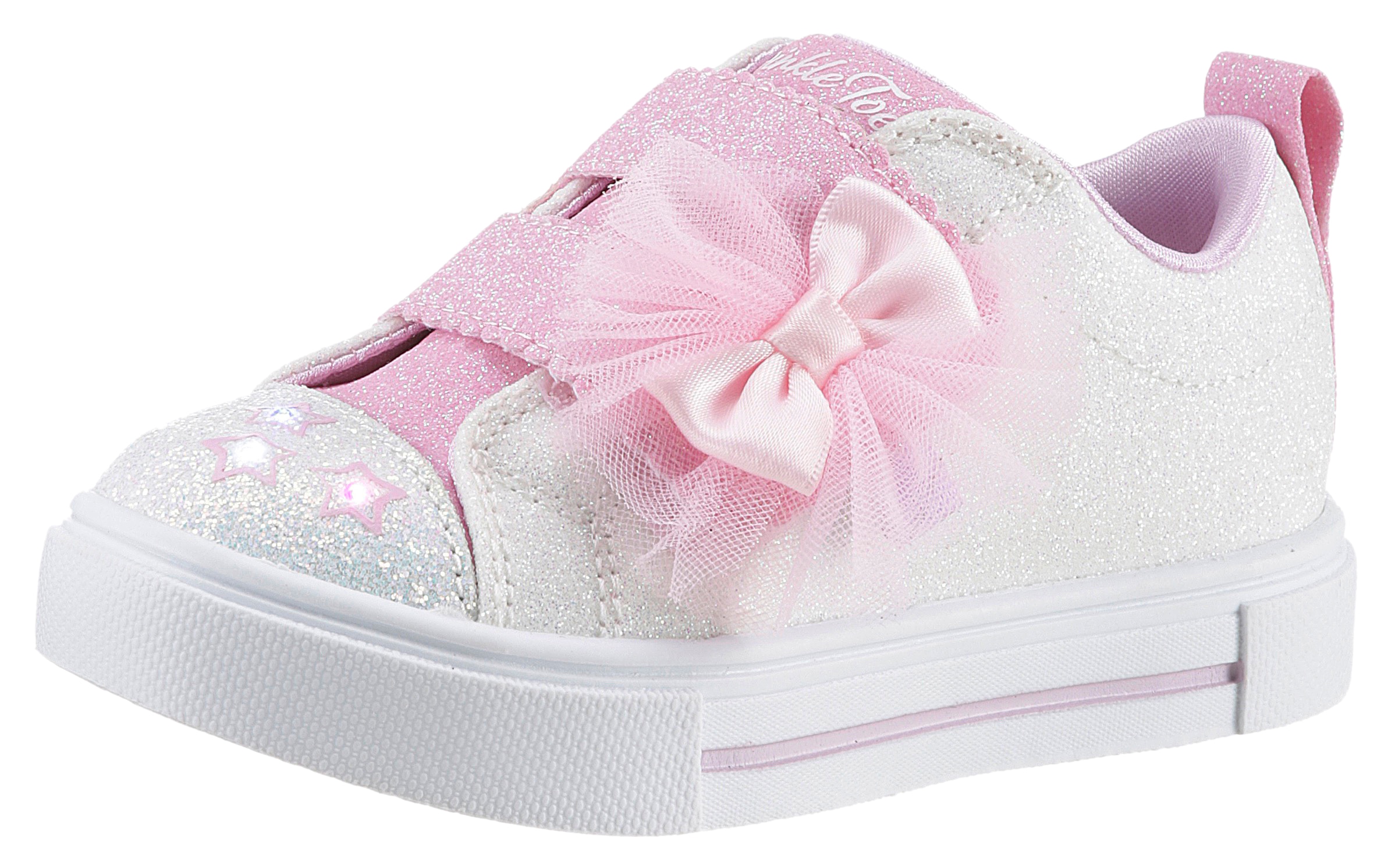 Skechers Kids Lauflernschuh »TWINKLE SPARKS - GLITTER GEMS«, Klettschuh, Sneaker, Blinkschuh, Festtags Schuh mit süßer Schleife