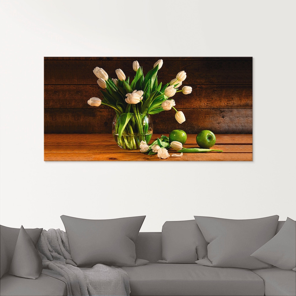Artland Glasbild »Tulpen in Glasvase«, Blumen, (1 St.)