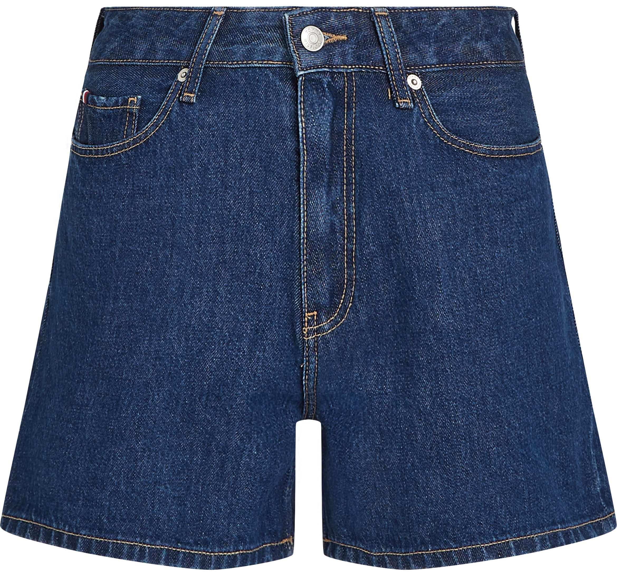 Tommy Hilfiger Shorts »DNM MINI SHORT HW ACE«, mit ausgestelltem Bein