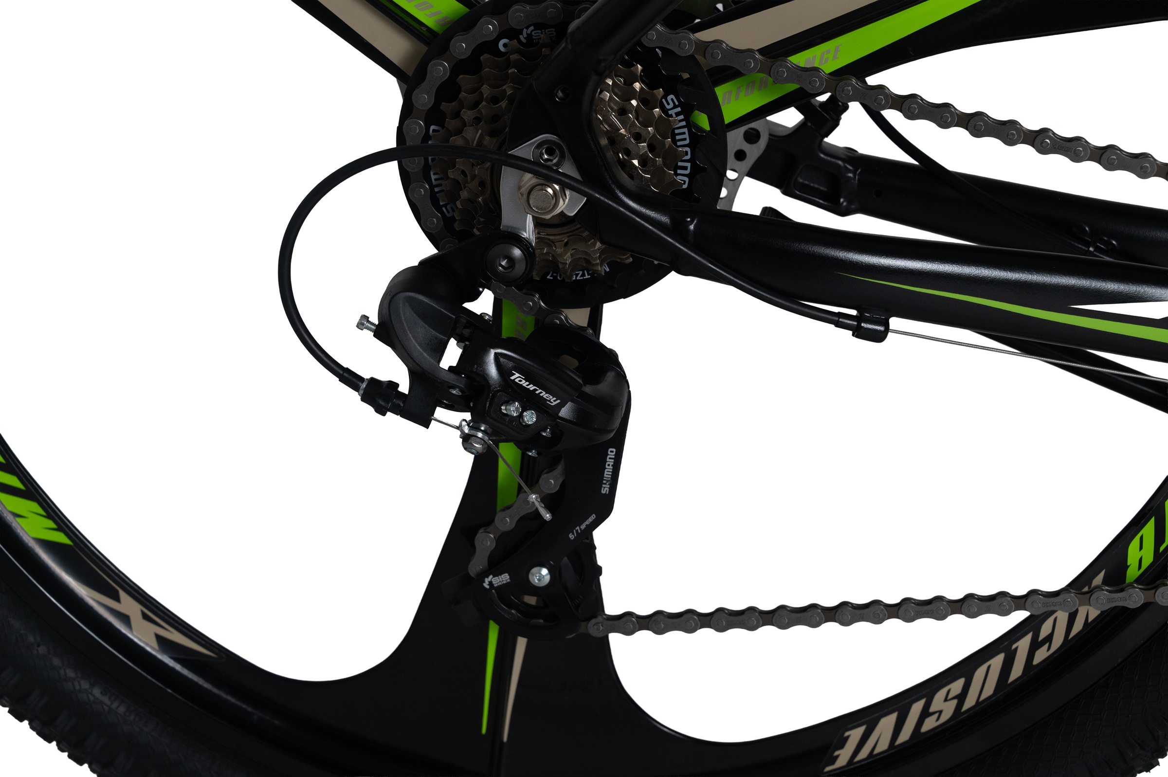 WYLD Mountainbike »WYLD Mountainbike Hardtail 29" Xplicit schwarz-grün RH 53 cm« 21 Gang Shimano Tourney Schaltwerk Kettenschaltung