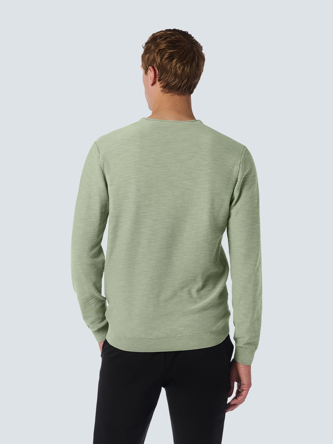 NO EXCESS Strickpullover Pullover Crewneck 2 Coloured Jacquard günstig online kaufen