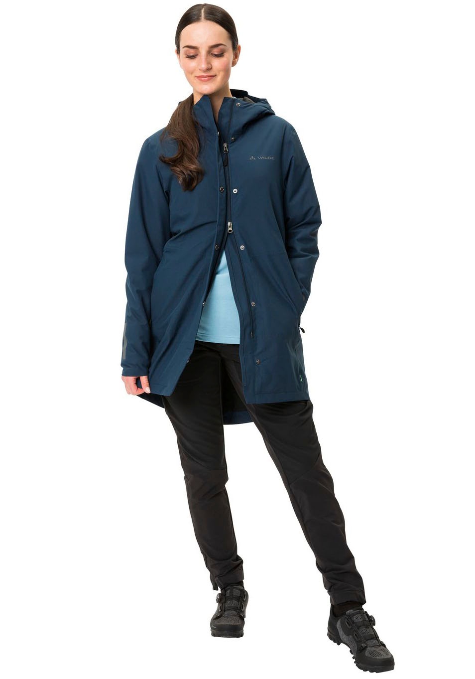 Thumbnail - VAUDE Funktionsmantel "WOMENS CYCLIST PADDED PARKA II" 1 tlg. Wasserdicht, winddicht, atmungsaktiv