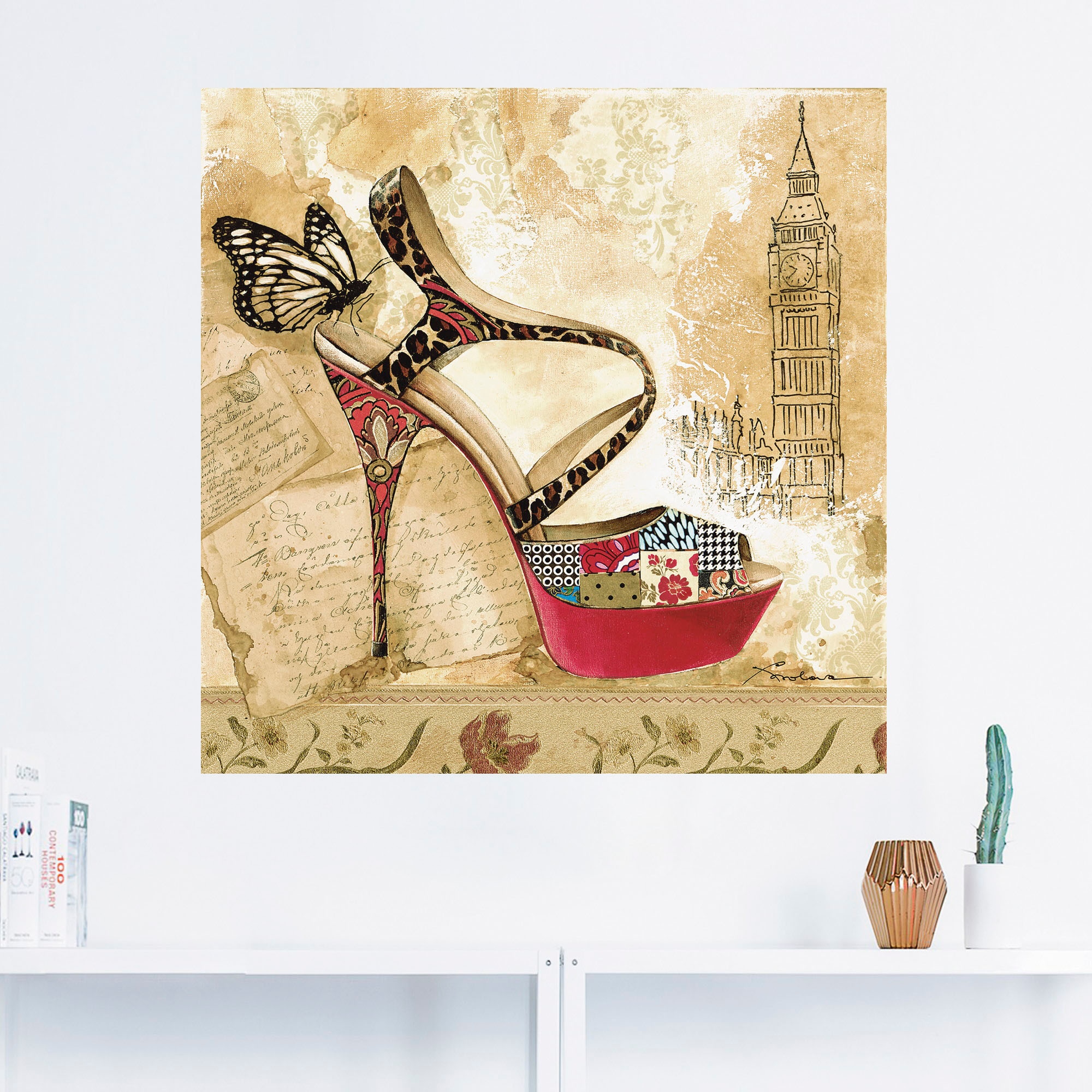 Artland Wandbild »Veränderliche Zeiten III - Stiletto«, Modebilder, (1 St.), als Alubild, Leinwandbild, Wandaufkleber oder Poster in versch. Größen