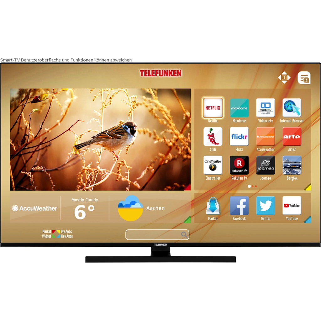 Telefunken LED-Fernseher »D50U660B1CW«, 126 cm/50 Zoll, 4K Ultra HD