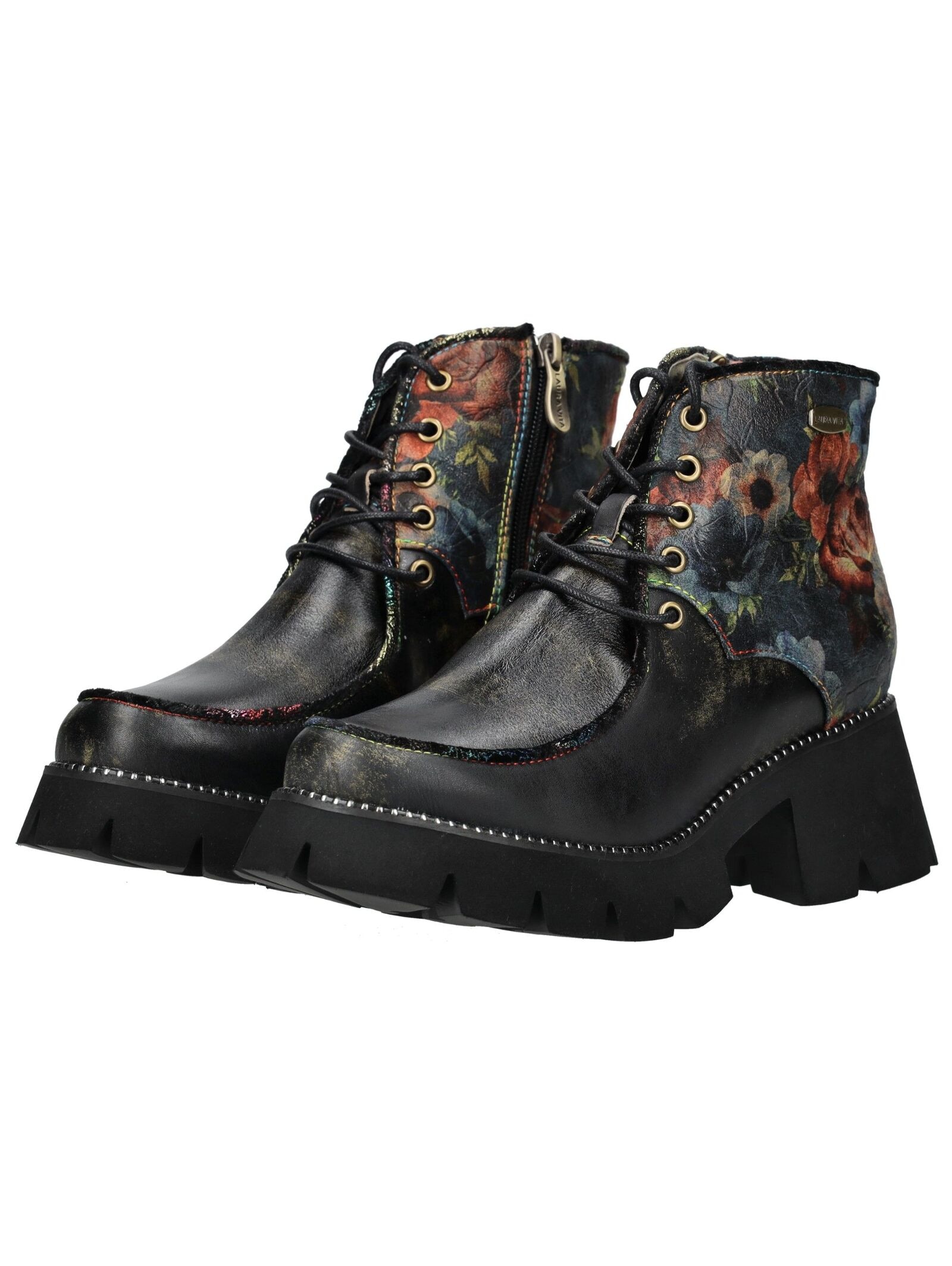 LAURA VITA Schnürstiefelette »LAURA VITA Stiefelette Leder/Textil«