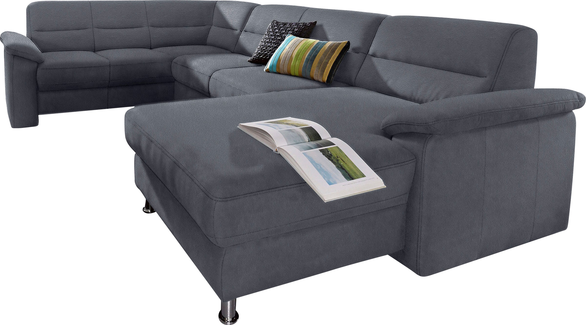 sit&more Wohnlandschaft »Ascara U-Form«, inklusive Boxspring/Federkern-Polsterung, wahlweise mit Bettfunktion