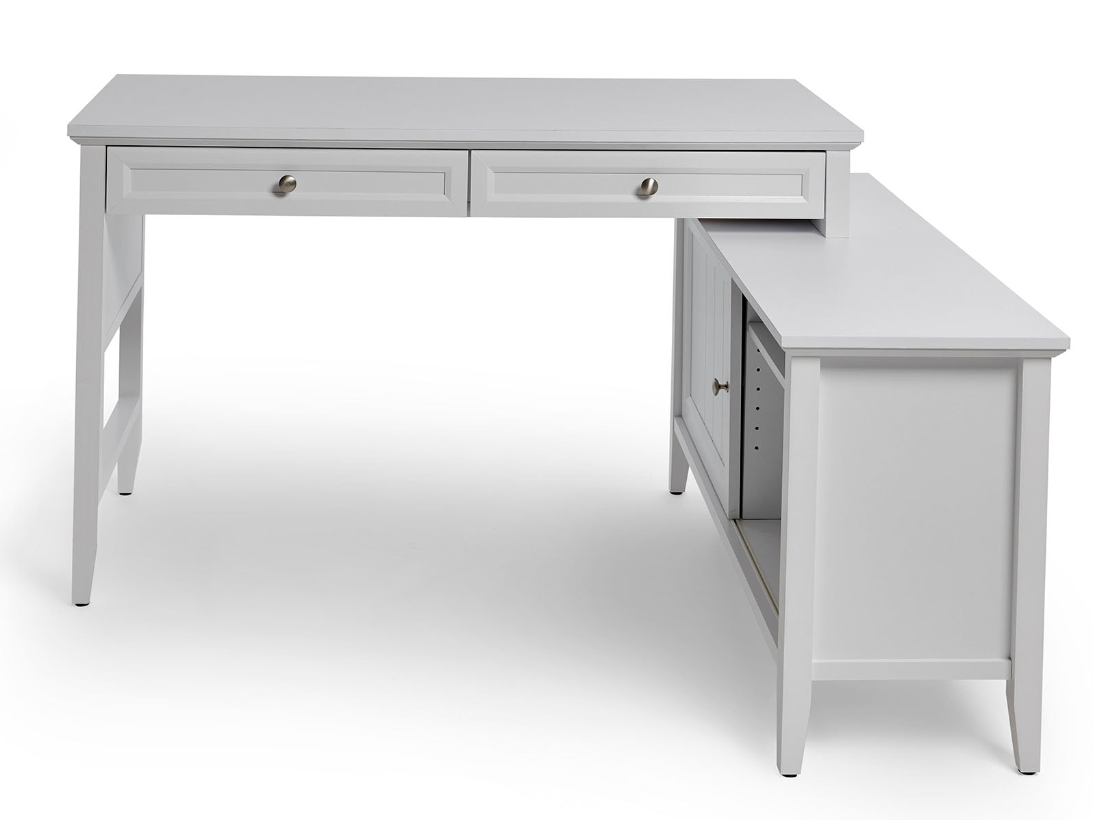 Jahnke Eckschreibtisch »CLASSIC C 145 E«, wechselseitig montierbar, mit Schiebetür, Schenkelmaß 144,9 x 120 cm