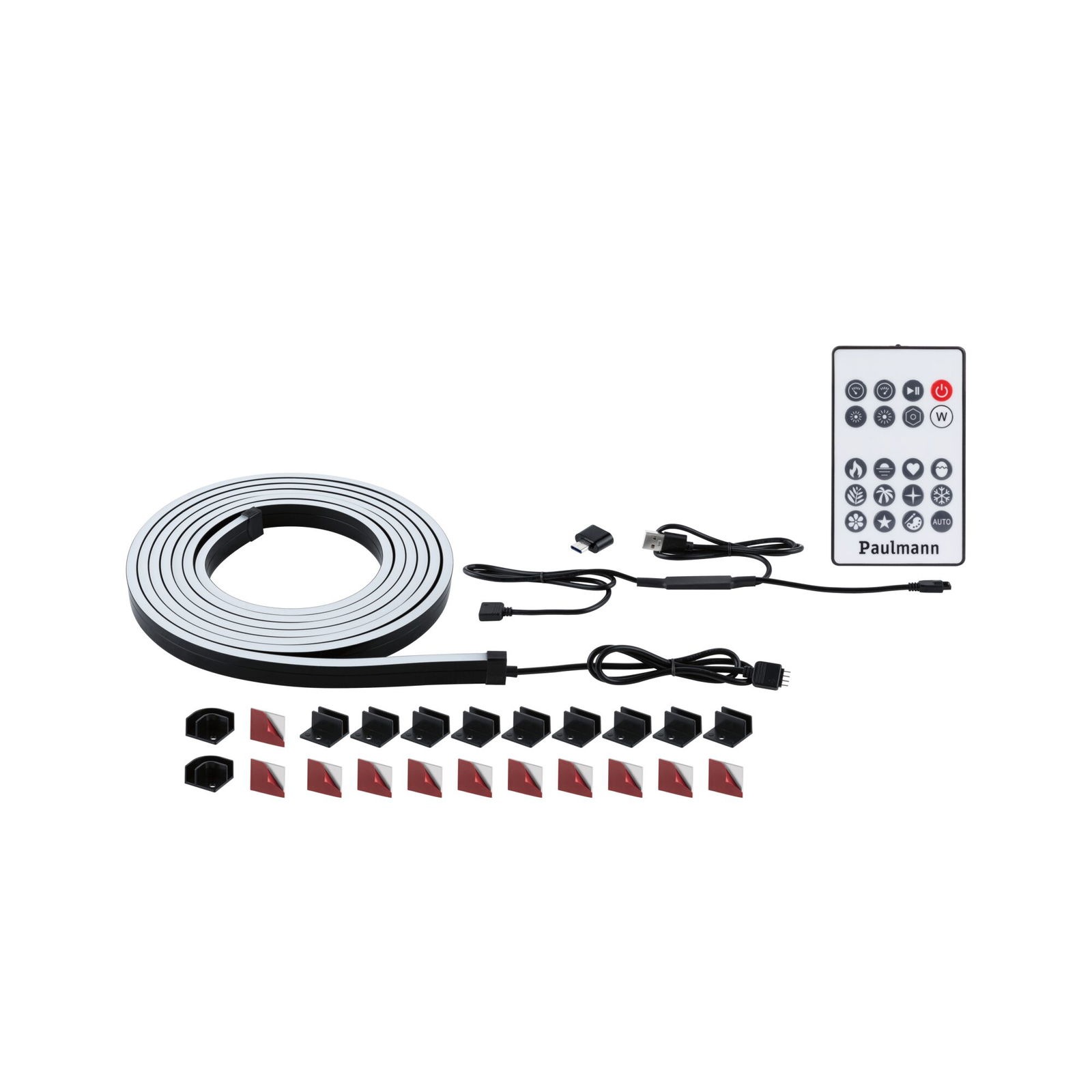 PAULMANN LED-Lichterschlauch "Entertain LED Schlauch Black Neon RGB+", Dioden 252 Stk., Gesamtlänge 3m, schwarz, Lichterketten, Farbwechsler &