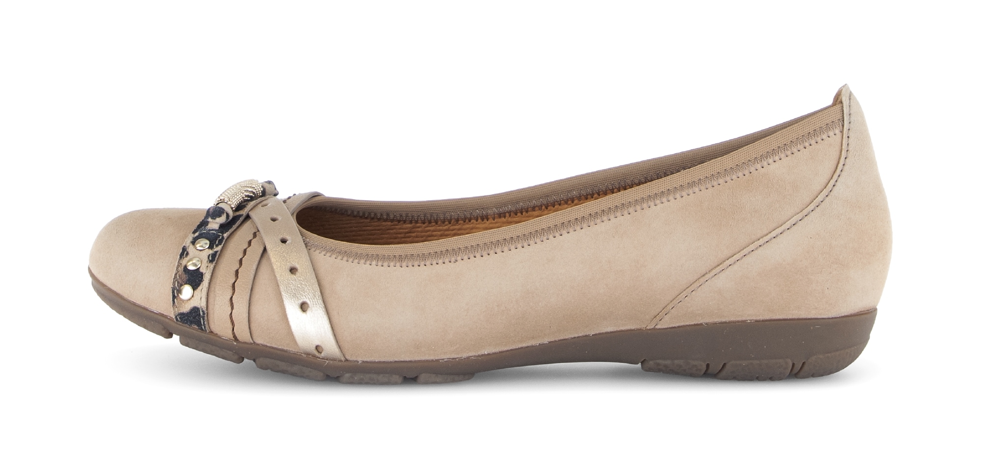 Gabor Ballerina  Businessschuh, Schlupfschuh mit Zierelementen in Metallicoptik
