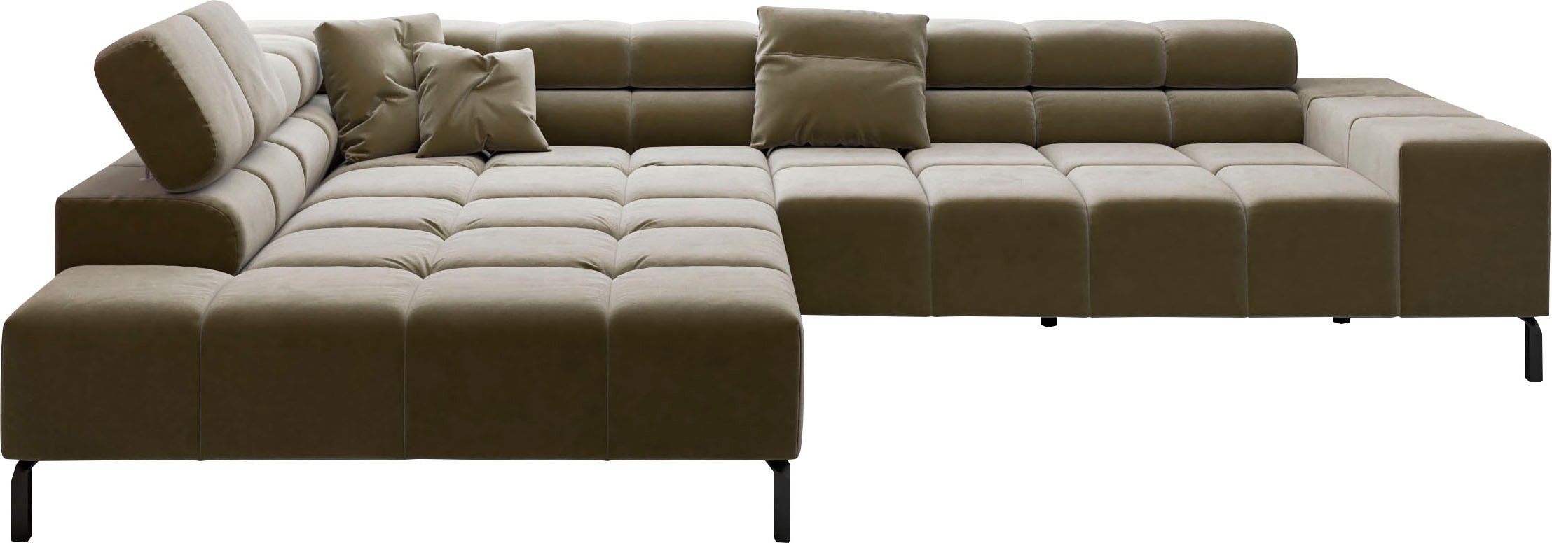 Home affaire Ecksofa "Ancona New, wahlweise motorische Sitztiefenverstellun günstig online kaufen