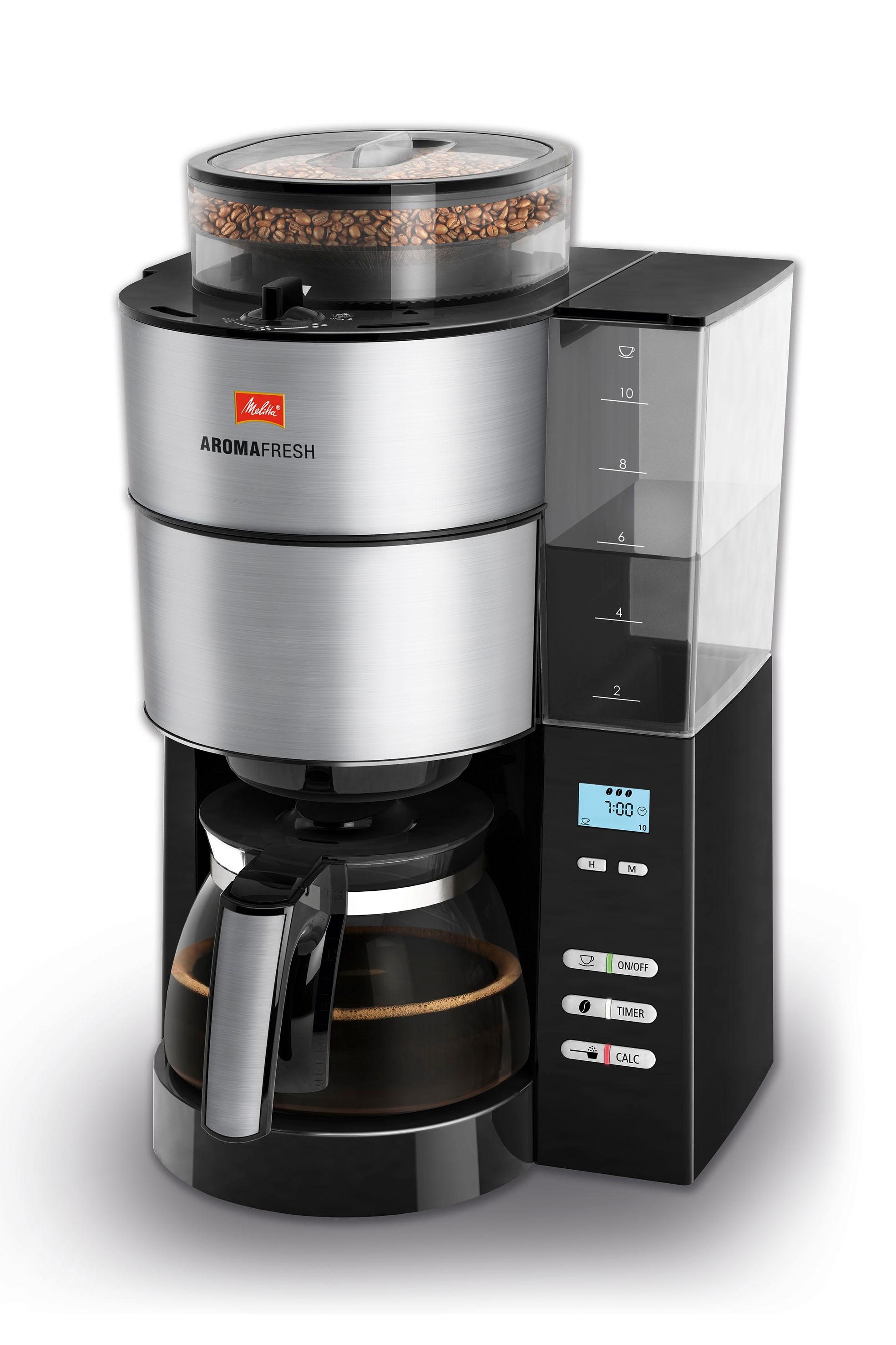 Melitta Kaffeemaschine mit Mahlwerk »AromaFresh 1021-01«, Papierfilter, 1x4