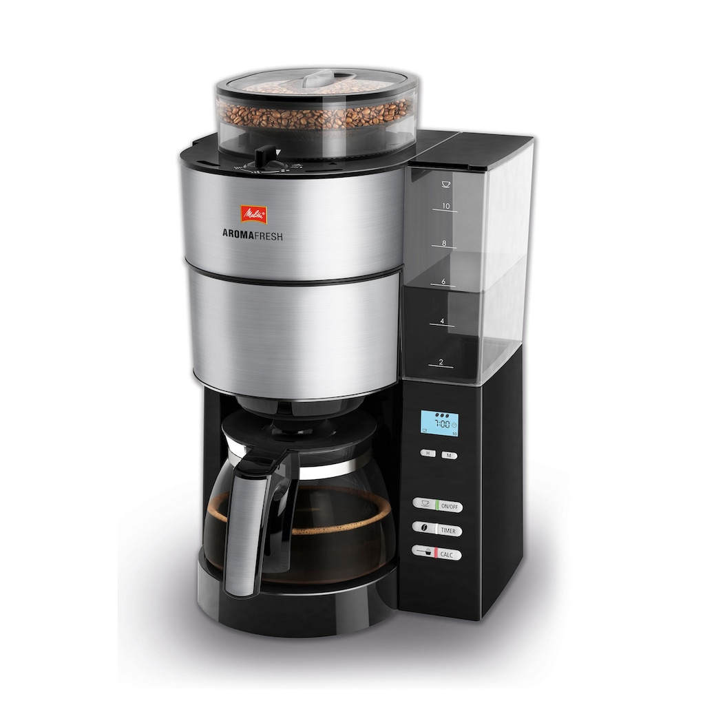 Melitta Kaffeemaschine mit Mahlwerk »AromaFresh 1021-01«, Papierfilter, 1x4