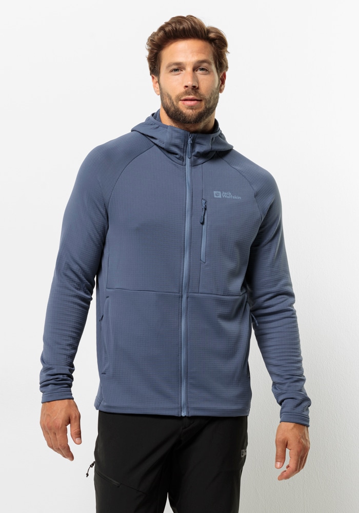 Jack Wolfskin Fleecejacke "KOLBENBERG HOODED FZ M", mit Kapuze