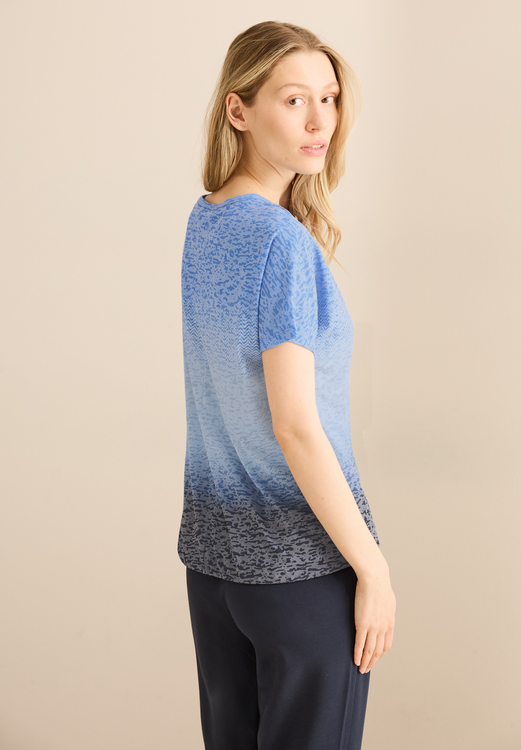 Cecil Print-Shirt, mit U-Boot-Ausschnitt