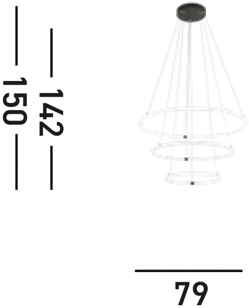 Searchlight LED-Hängeleuchte »Hängeleuchte Revolve, 1-flammig«, 1 flammig, Leuchtmittel LED-Modul | LED fest integriert, Sehr raumerhellend mit über 7000 Lumen