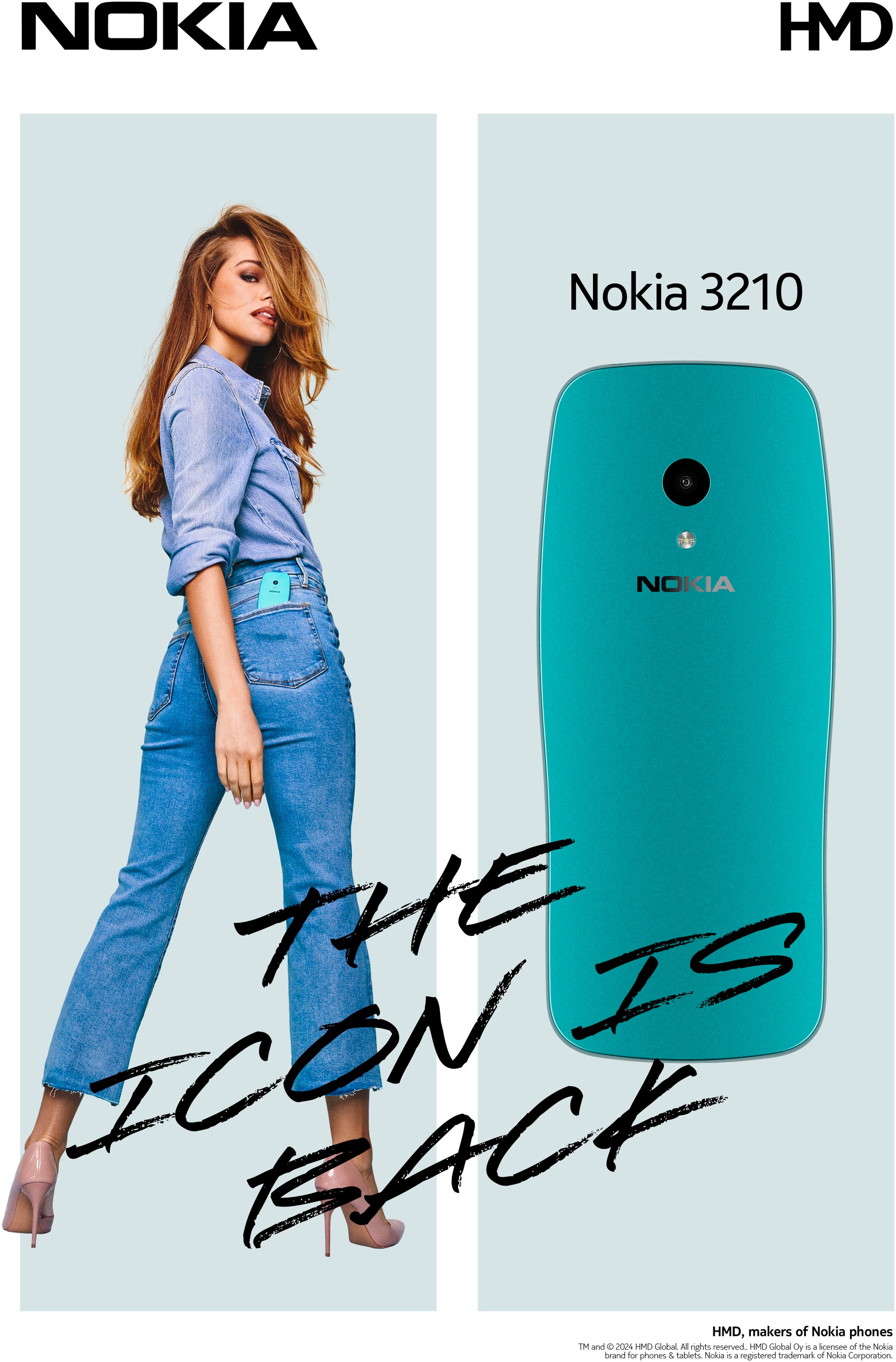 Nokia Handy »3210«, scuba blue
