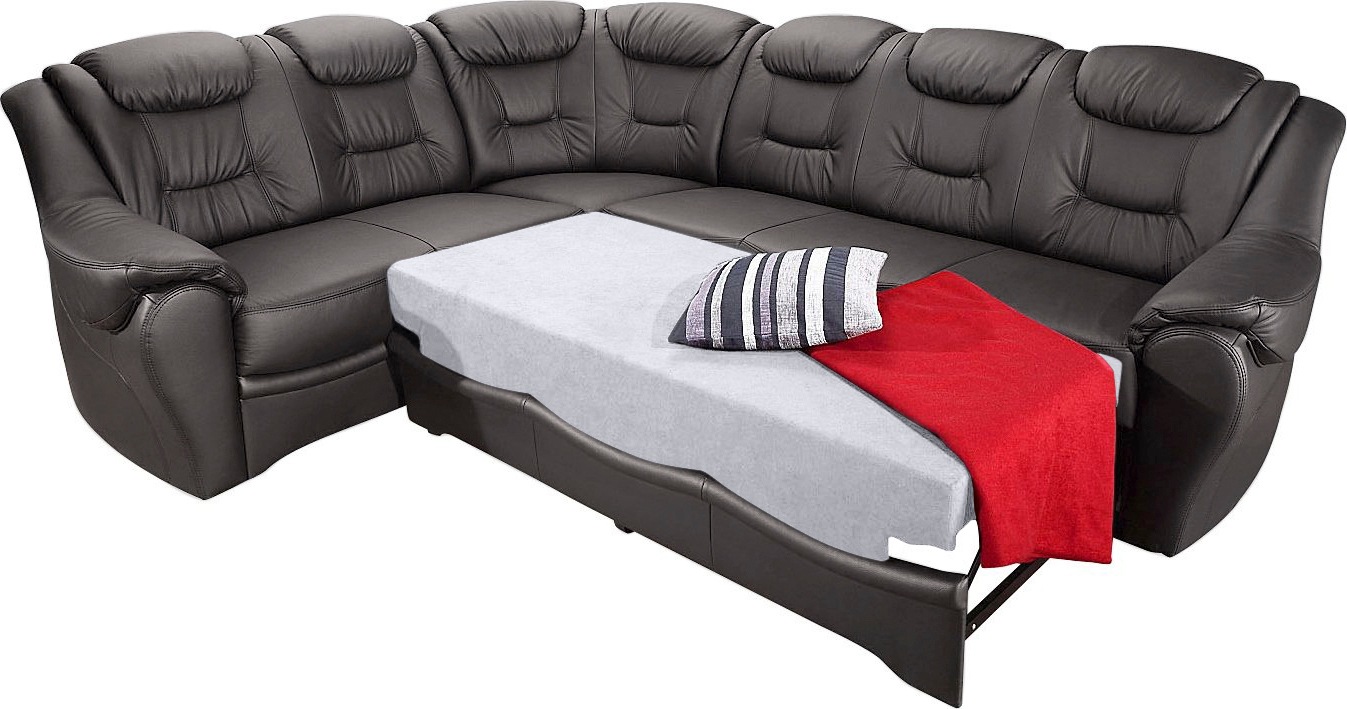 sit&more Ecksofa »Bellevue L-Form«, wahlweise mit Bettfunktion