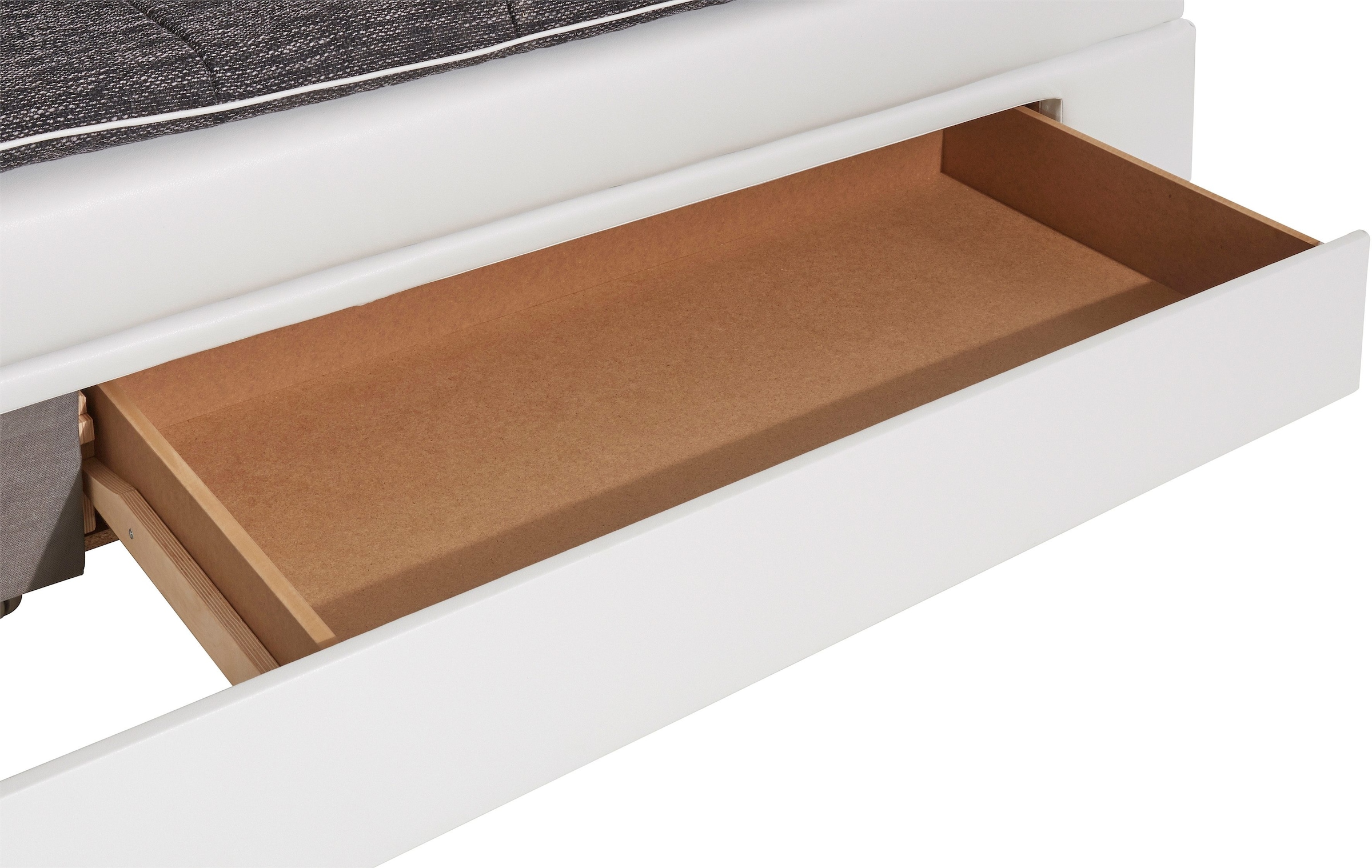 INOSIGN Ecksofa »Boxspringbett Night & Day L-Form mit Dauer-Schlaffunktion o. Armlehnen«, mit Boxspring-Bettfunktion 164x200 cm und Bettkasten, Dauerschläfer!