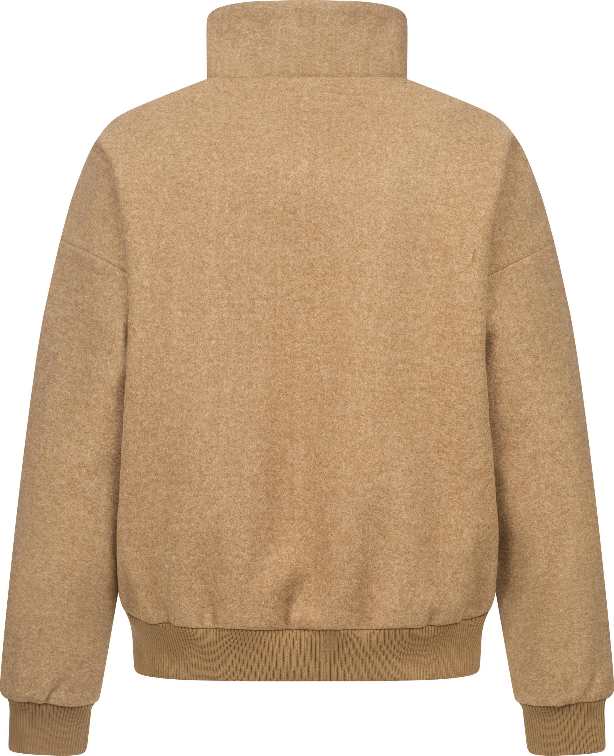 Ragwear Outdoorjacke »Toscia«, ohne Kapuze, angesagte oversized Übergangsjacke in Woll-Optik