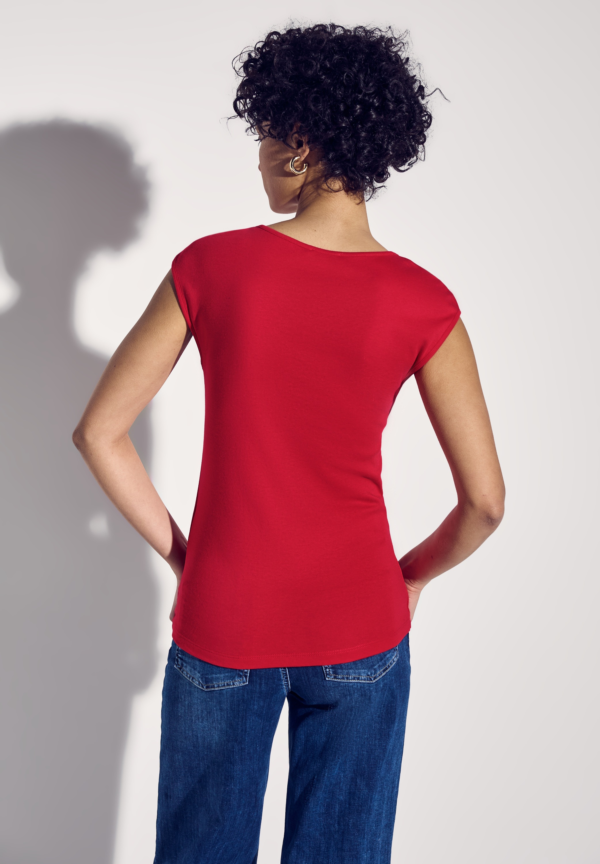 STREET ONE V-Shirt, doppellagig