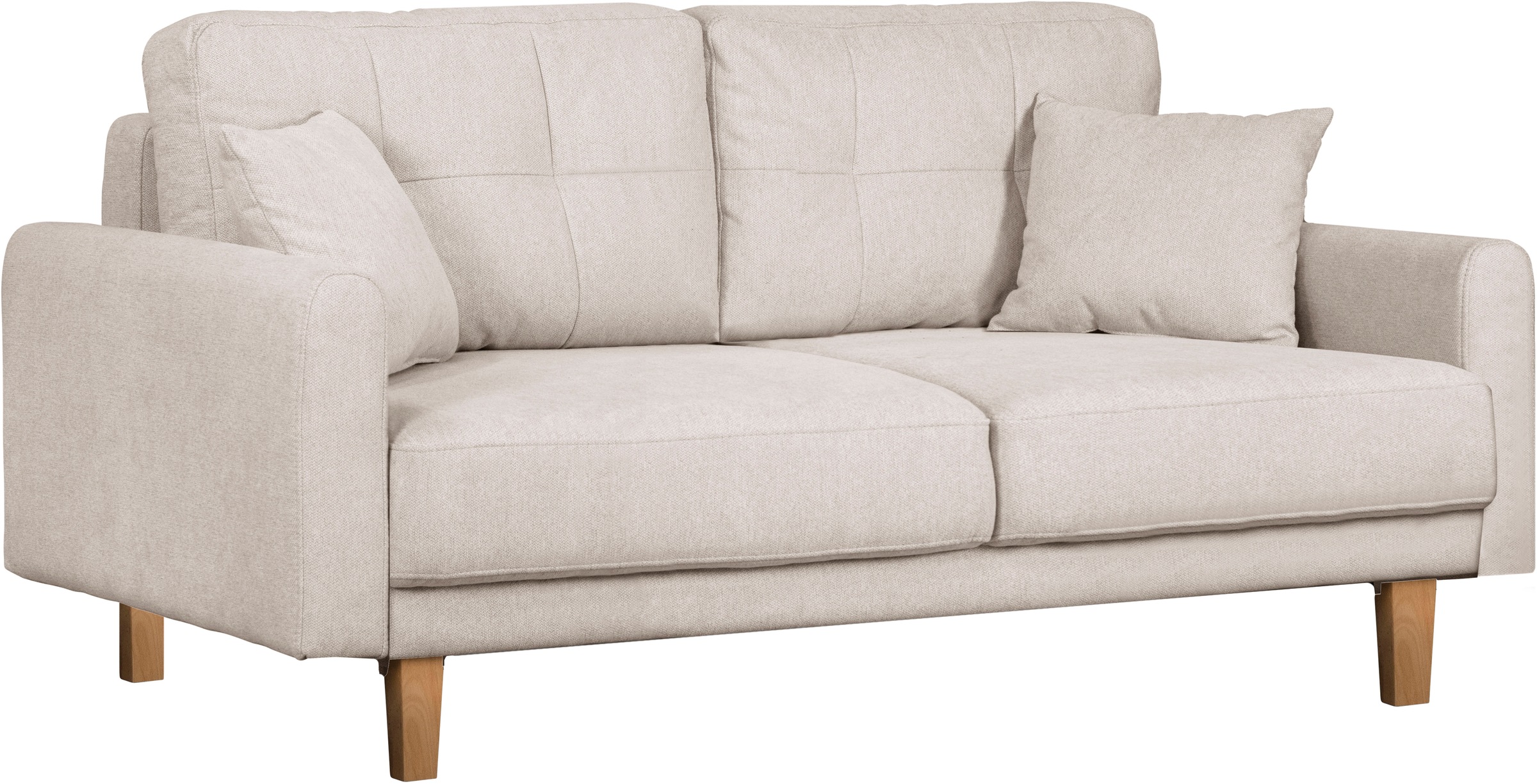 Home affaire 2-Sitzer »TRIPLO mit Wellenunterfederung, Maße B/T/H: 165/100/89 cm«, Sofa mit Steppung im Rückenbereich, incl. Rückenkissen und Zierkissen