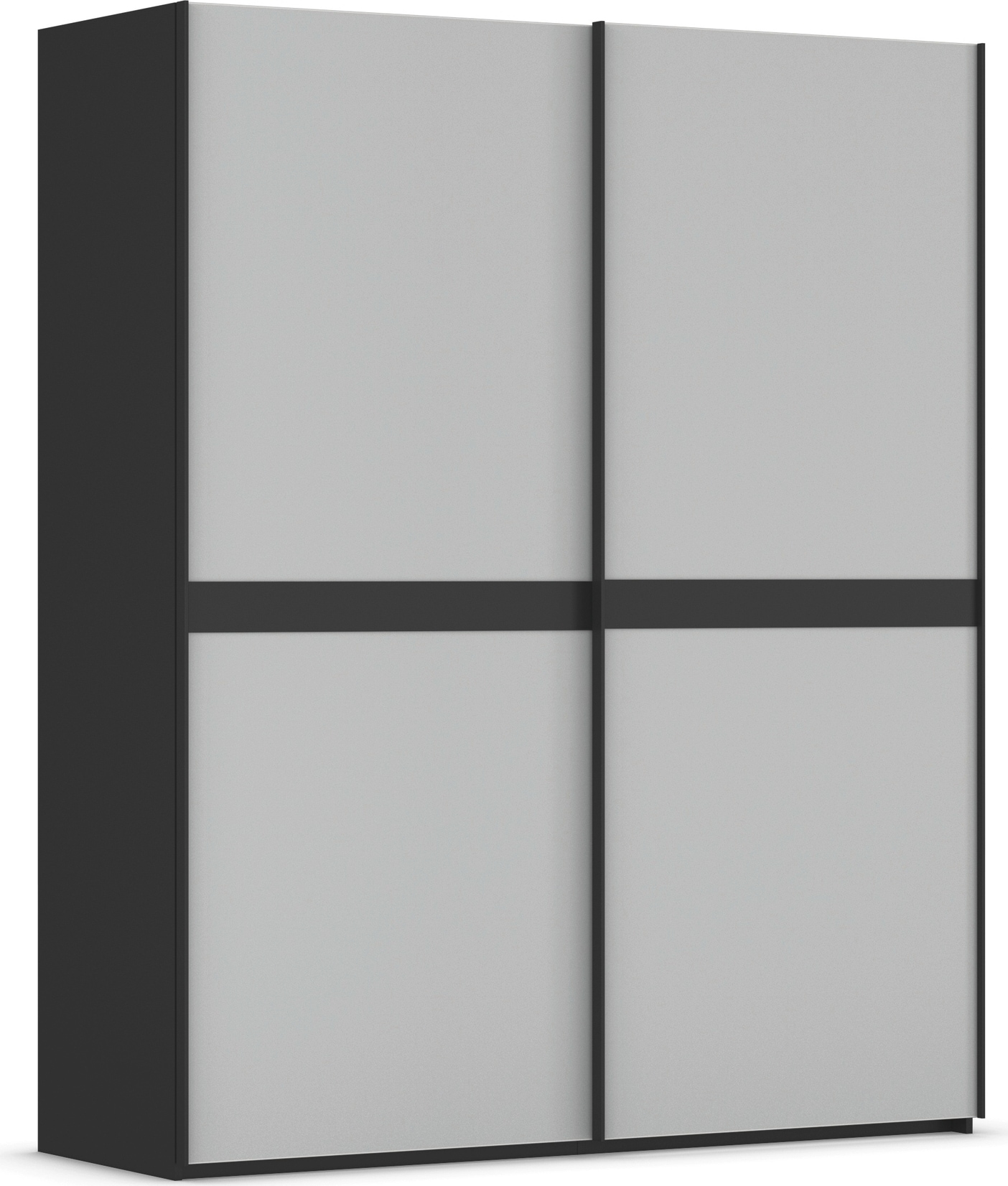 rauch "Kleiderschrank Schrank Garderobe Schlafzimmerschrank SCALE-LINE" edle Optik mit Bauchbinde in Korpusfarbe mit Glasfront MADE IN GERMANY