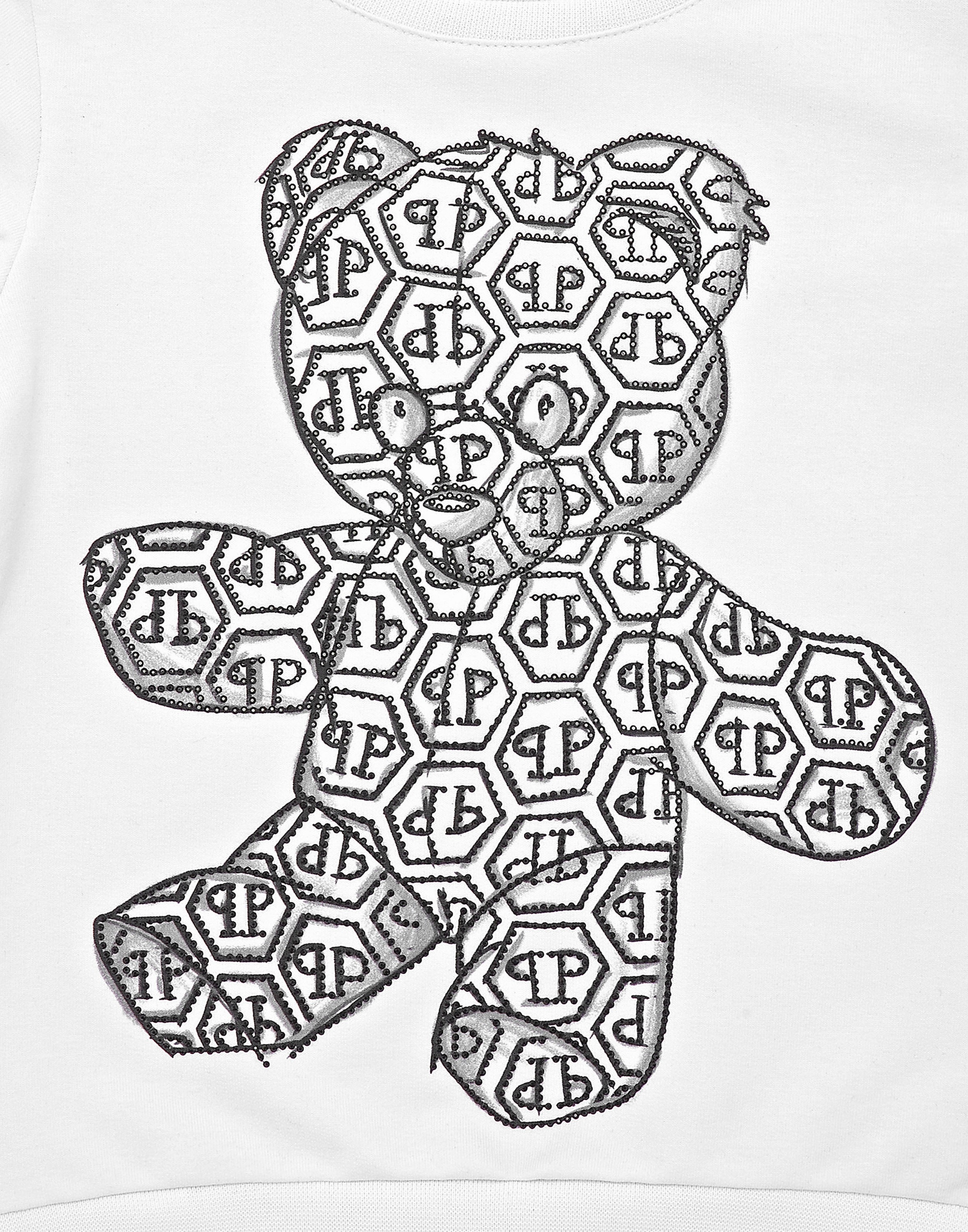 Sweatshirt PHILIPP PLEIN "Teddy", Mädchen, Gr. 8, 01, weiß, Obermaterial: 5% Elasthan, 95% Baumwolle, Sweatshirts Sweatshirt 2