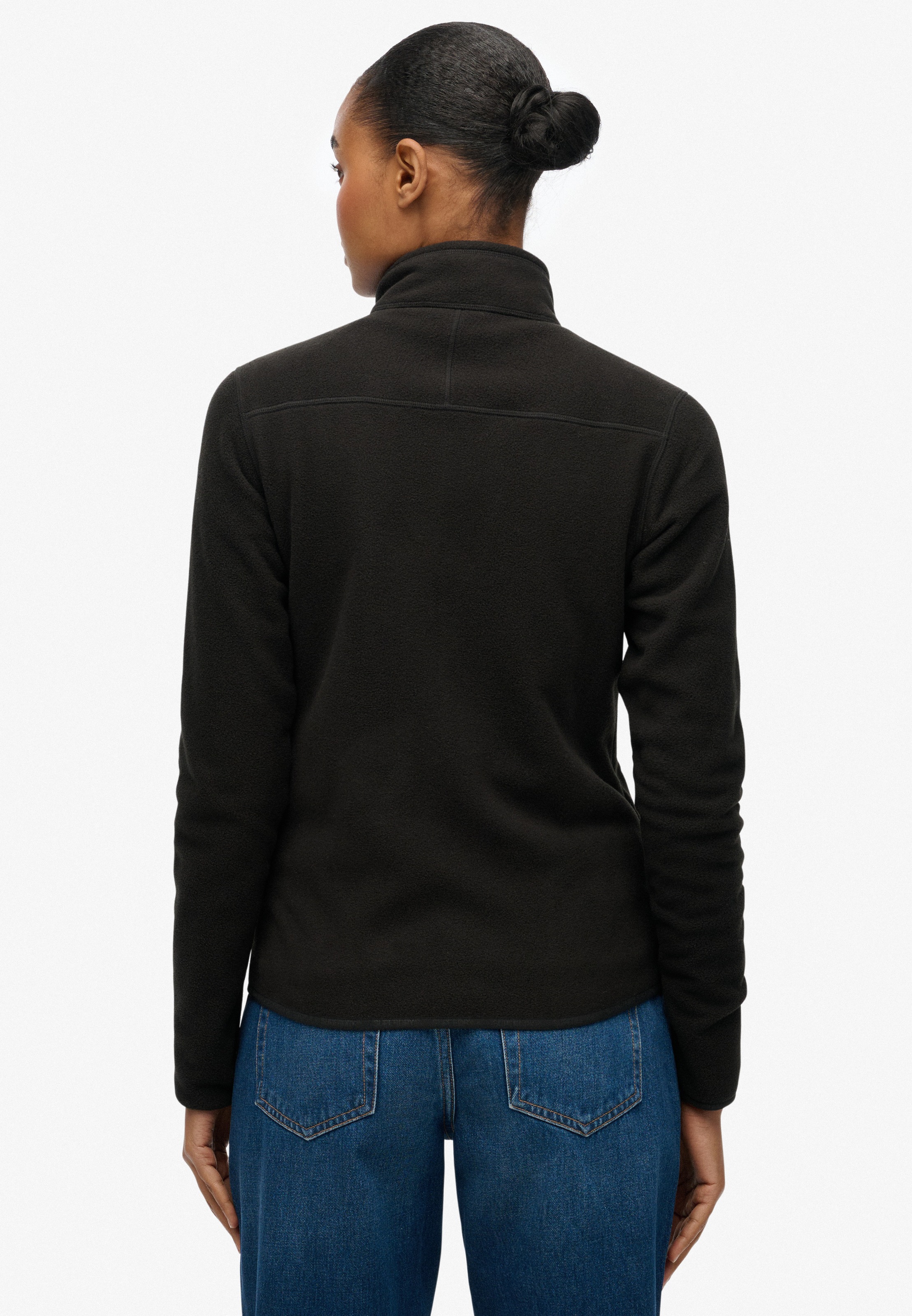 Superdry Fleecejacke »POLAR FLEECE FULL ZIP« ohne Kapuze Slim Fit, mit Reißverschluss, hüftlange Form