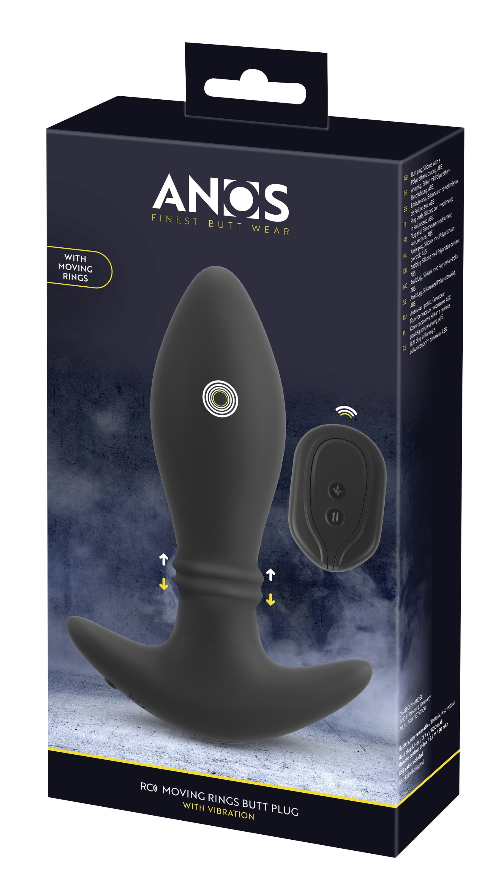 ANOS Vibrator »Analplug RC Moving Rings -Plug«