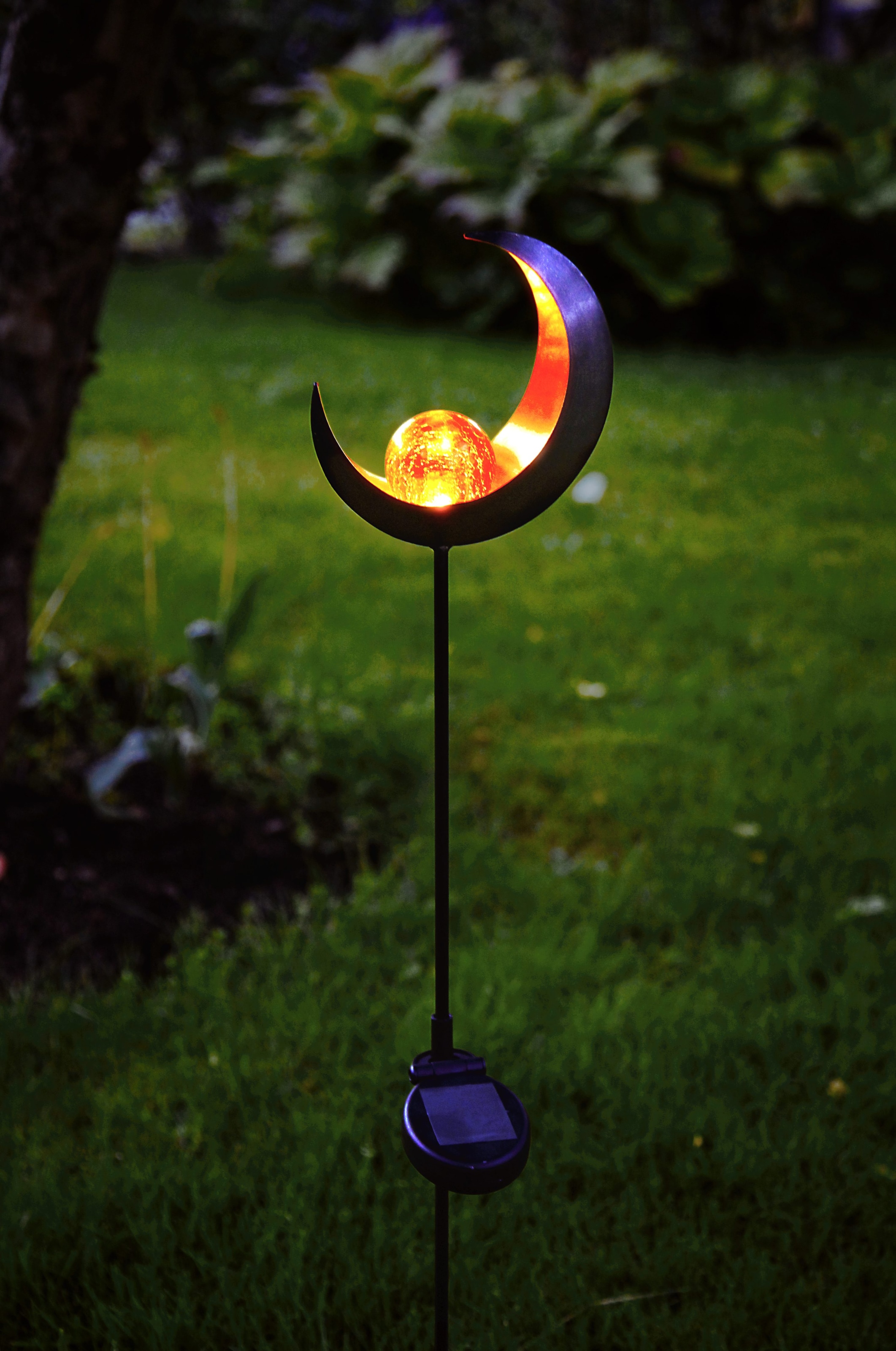 Parforce Traditional Hunting LED Solarleuchte »Solar Dekoration Melilla« LED-Board 1 Stk. bernsteinfarben Dämmerungssensor, amberfarbenes Licht, schlanke Bauform