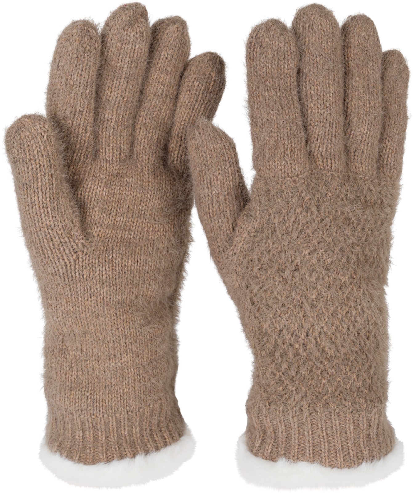 styleBREAKER Strickhandschuhe "Strickhandschuhe mit Reiskornmuster und Fleece" 2 Stk.