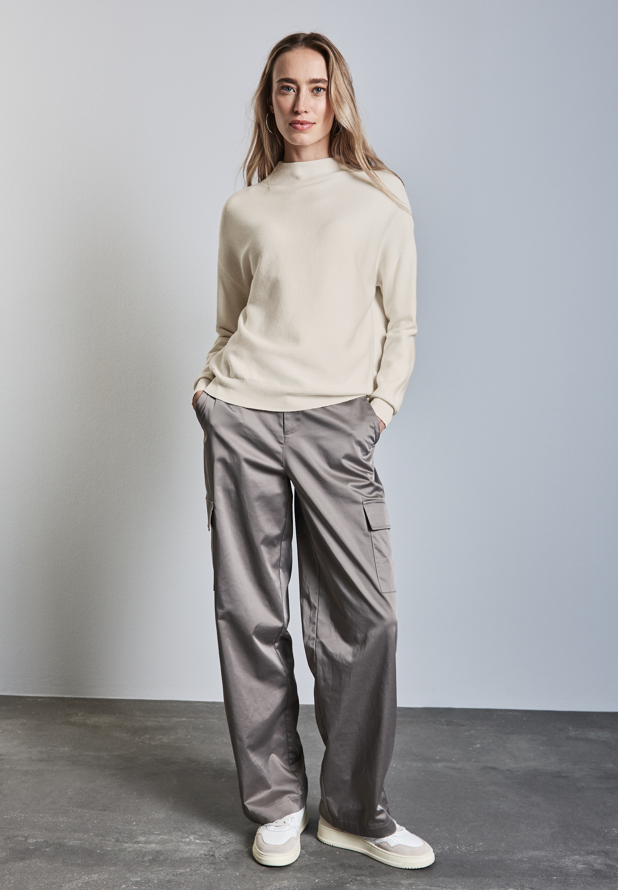 STREET ONE Strickpullover, aus softem Materialmix
