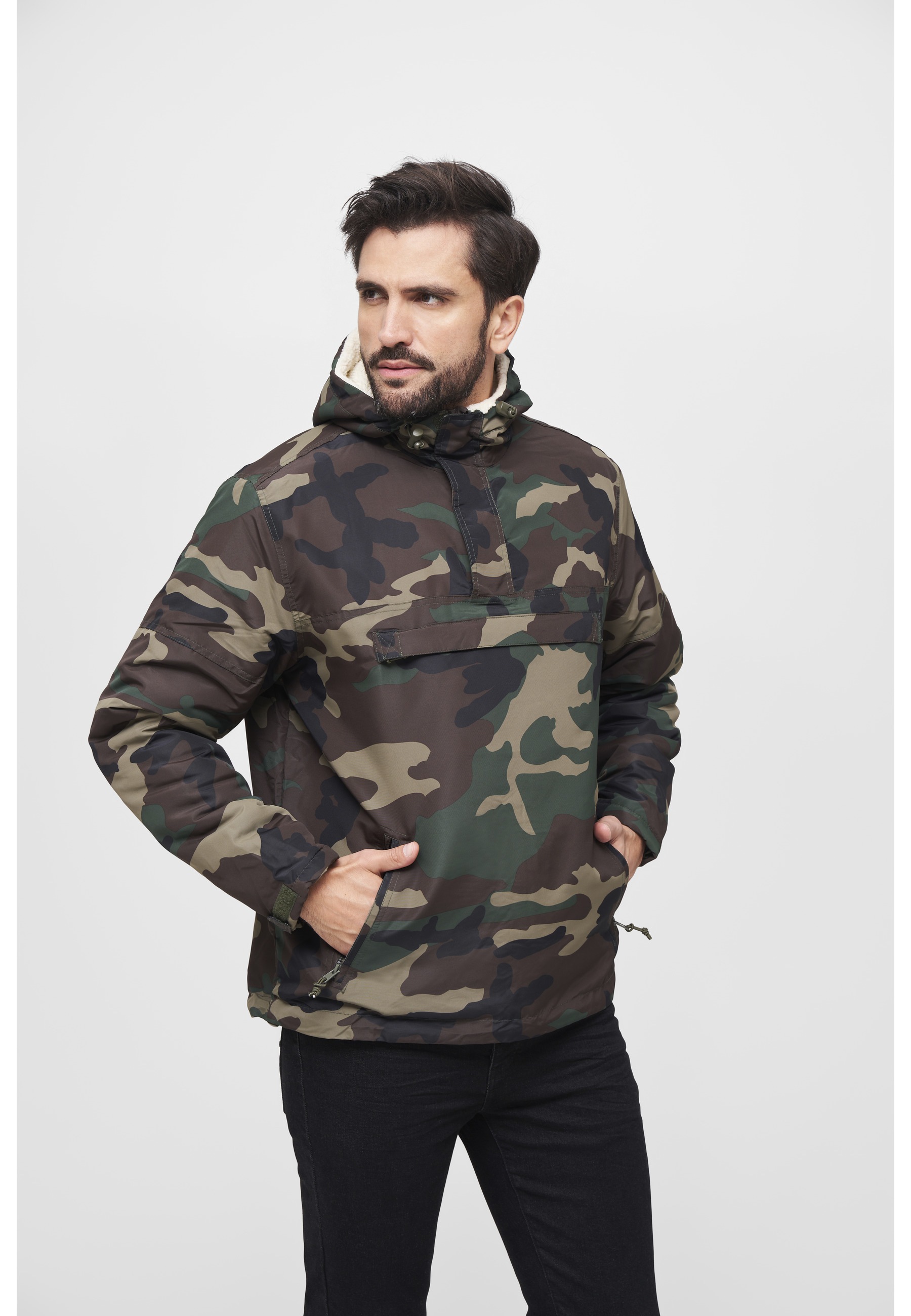 Brandit Allwetterjacke »Brandit Herren Windbreaker Sherpa« 1 Stk. tlg. mit Kapuze