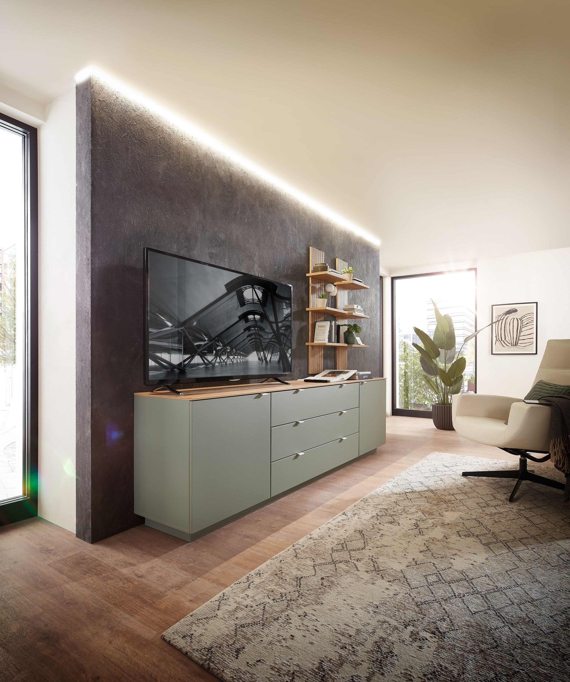 Innostyle Wandregal »Core, Wandpaneel Maße B/H/T 38x120x22 cm«, (1 St.), Wandpaneel mit 3 Böden