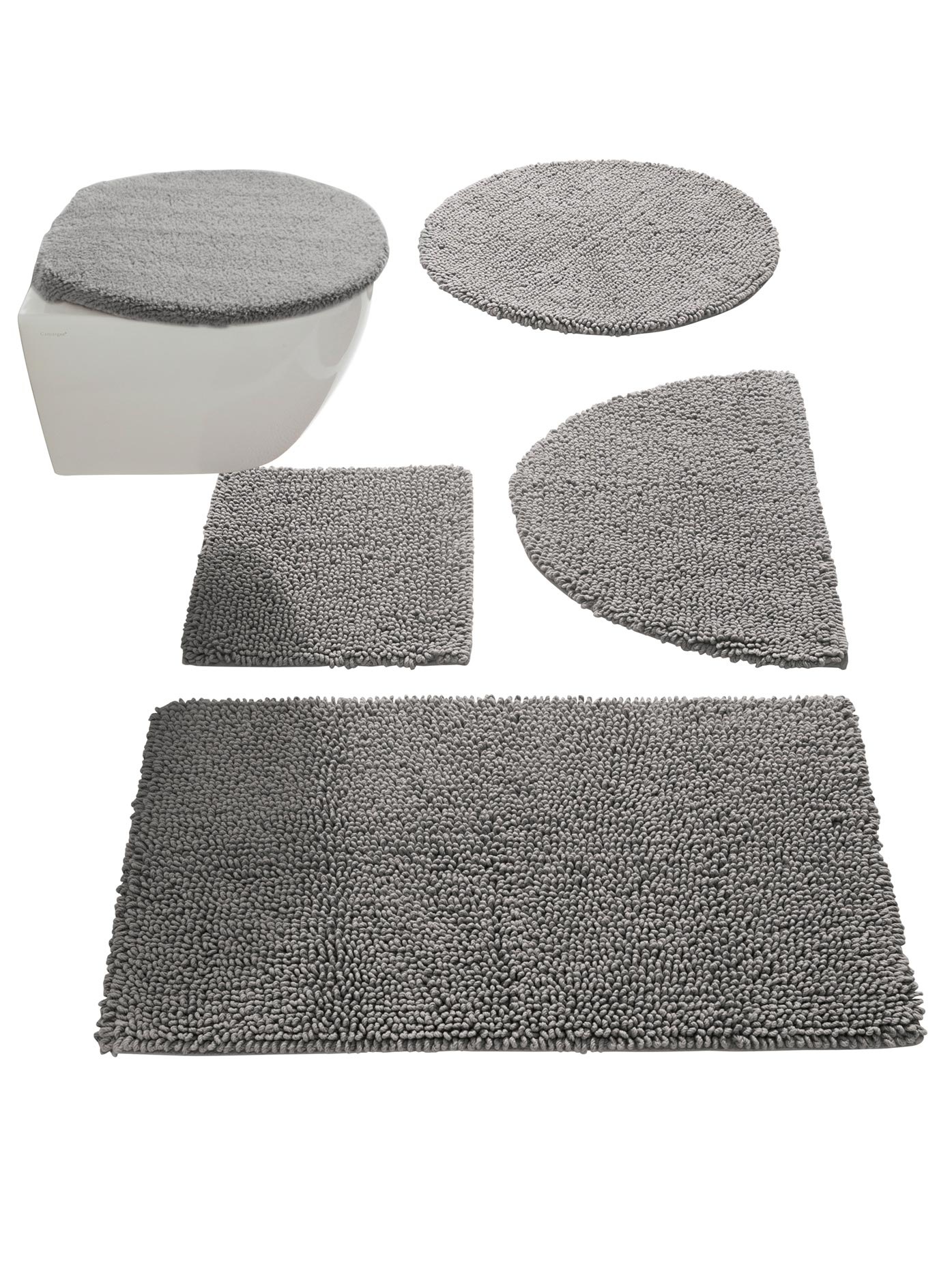 Tapis de bain coton - - Gris