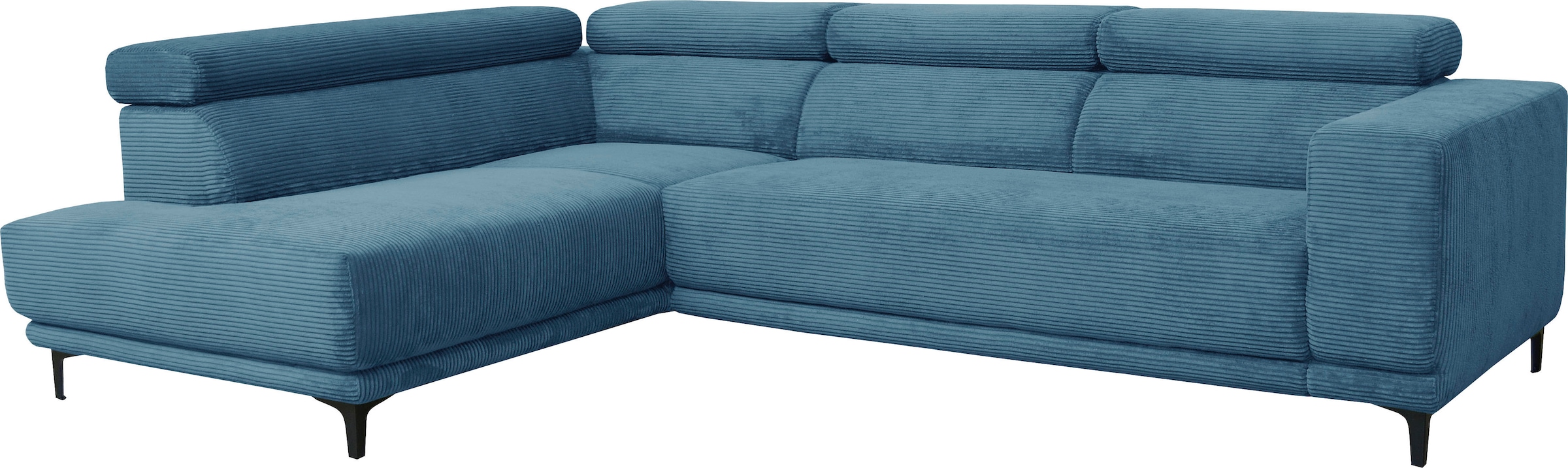 alina Ecksofa »Hikari«, wahlweise mit Sitzvorzug, in modernem Cordstoff, Breite 276 cm
