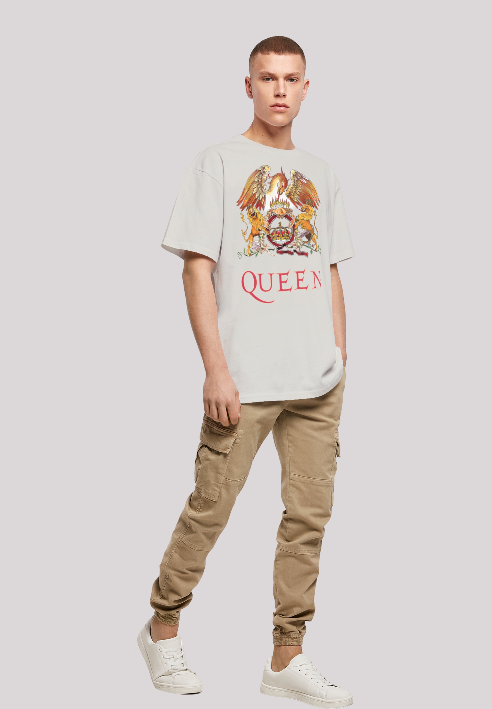 F4NT4STIC T-Shirt »Queen Rockband Classic Crest Black«, Print